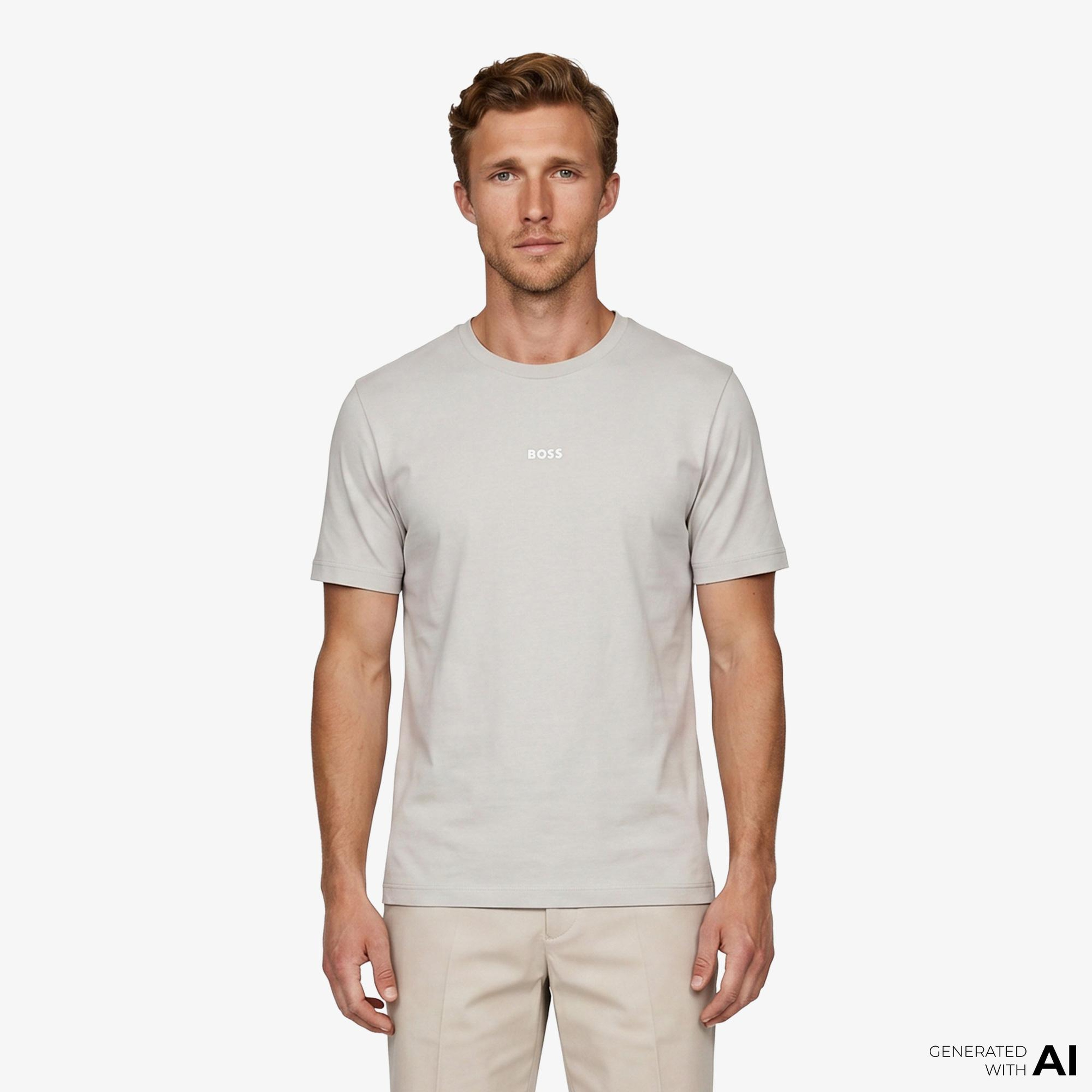 Boss Tchup Erkek Gri T-Shirt