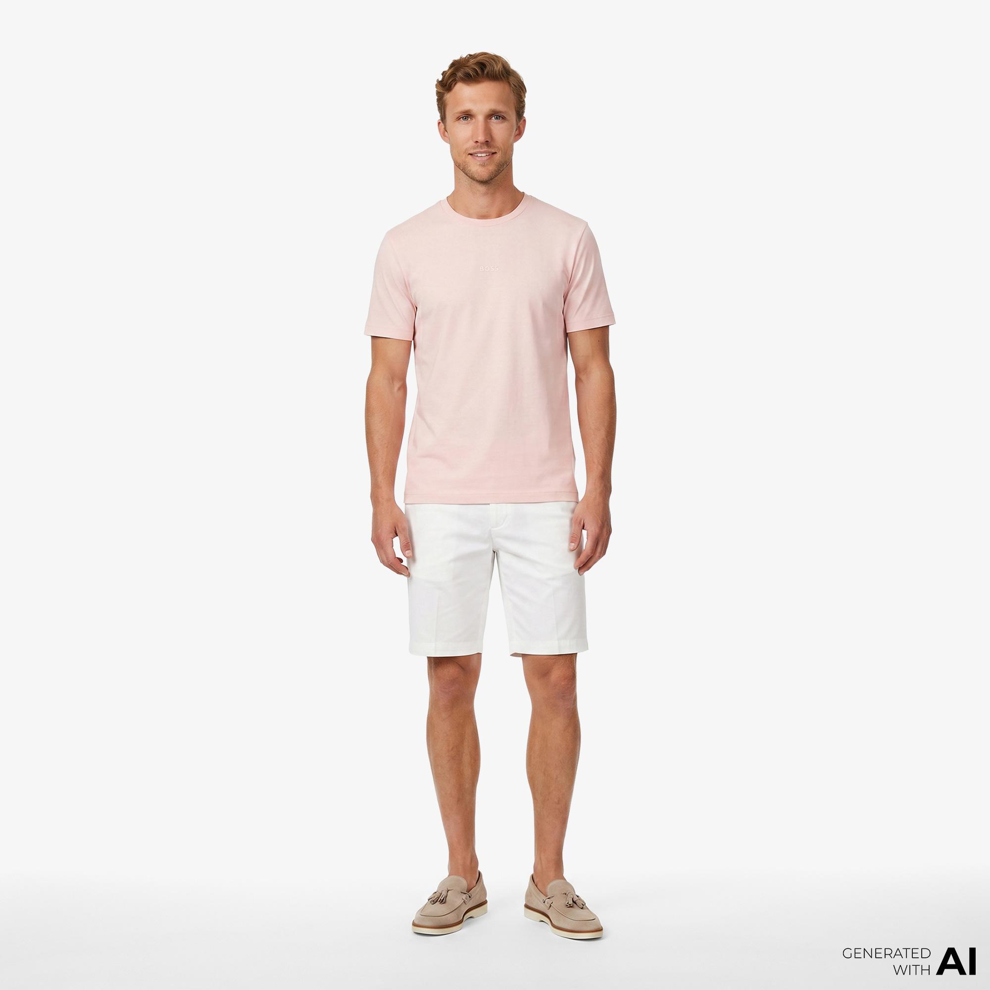 Boss Tchup Erkek Pembe T-Shirt