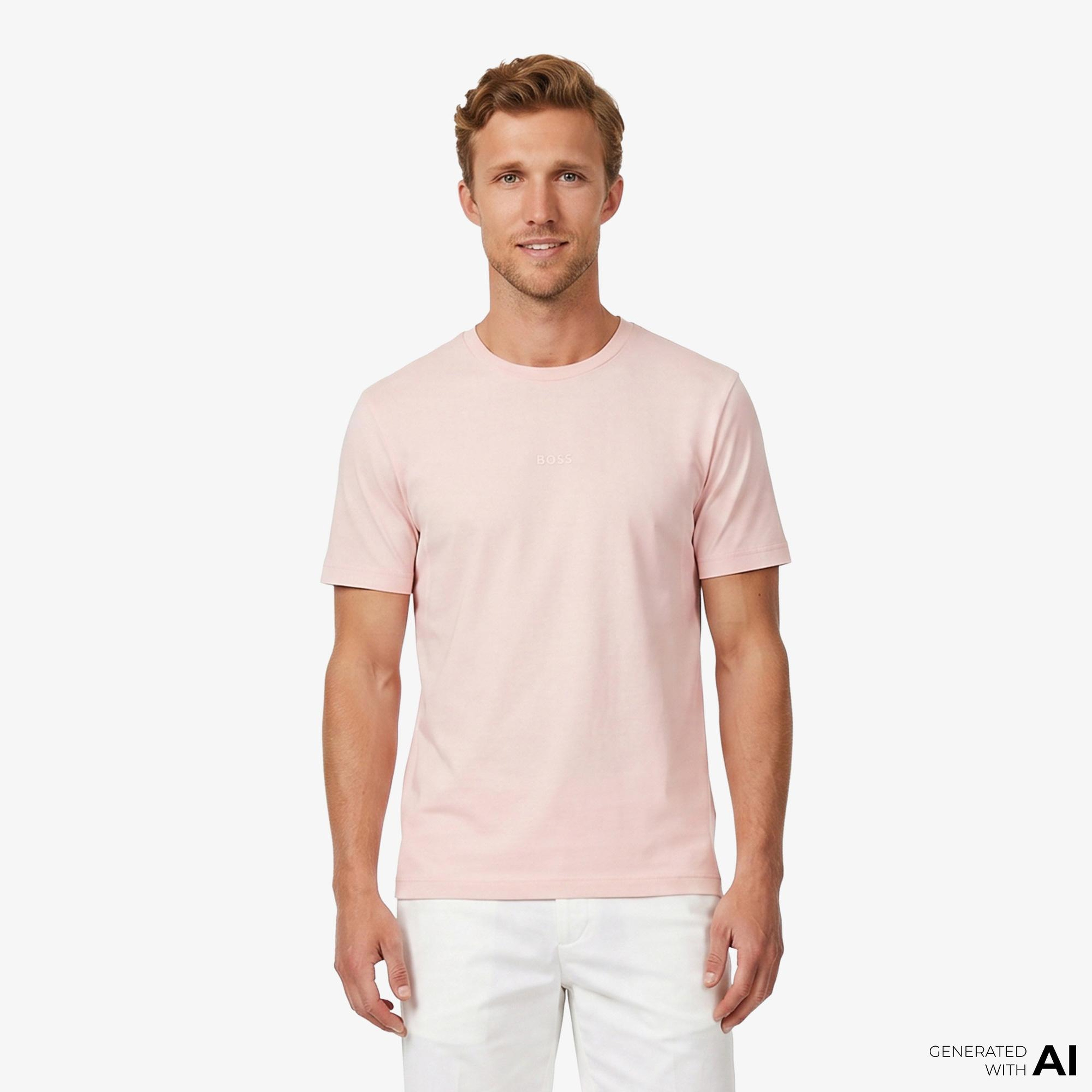 Boss Tchup Erkek Pembe T-Shirt