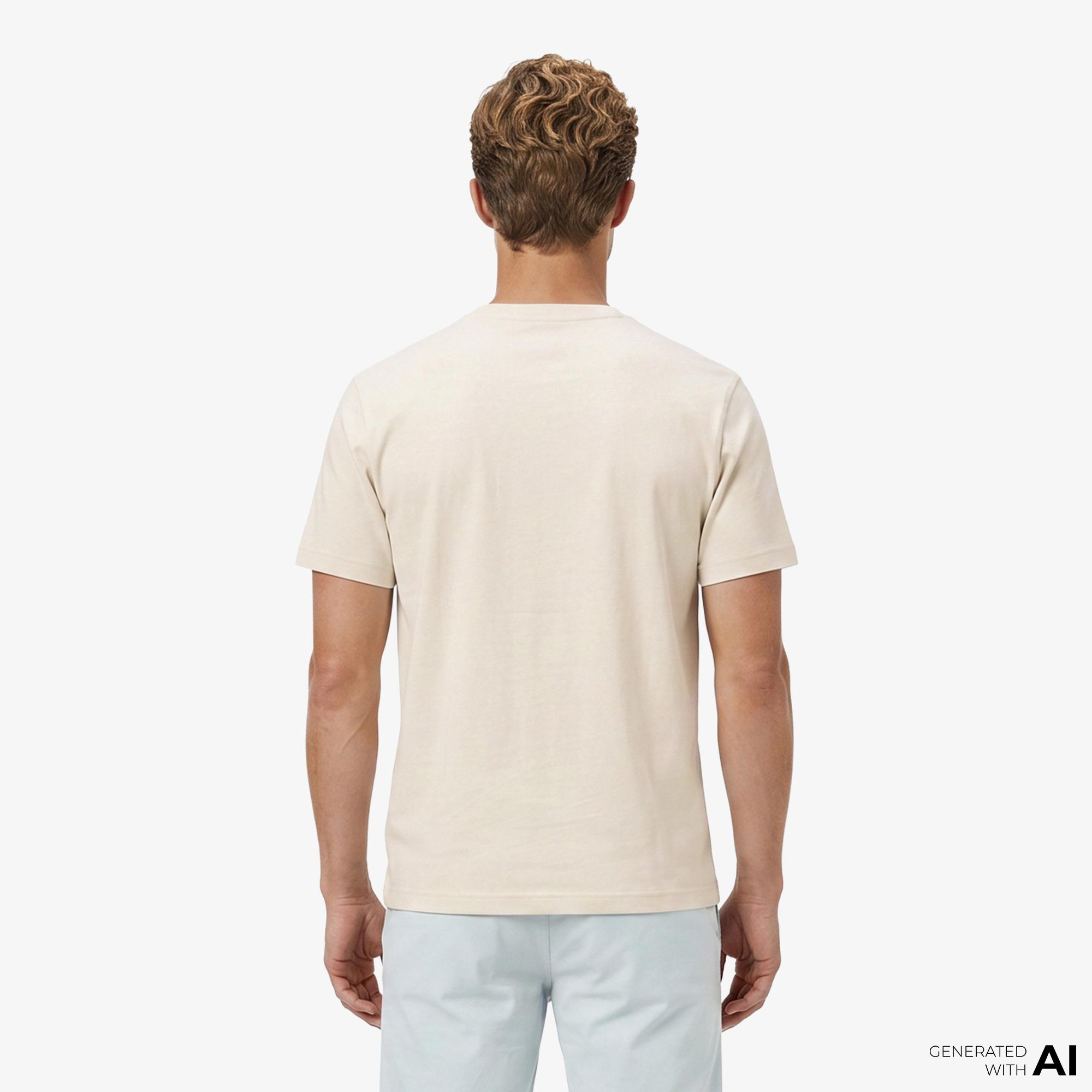 Boss Terrace Logo Erkek Bej T-Shirt