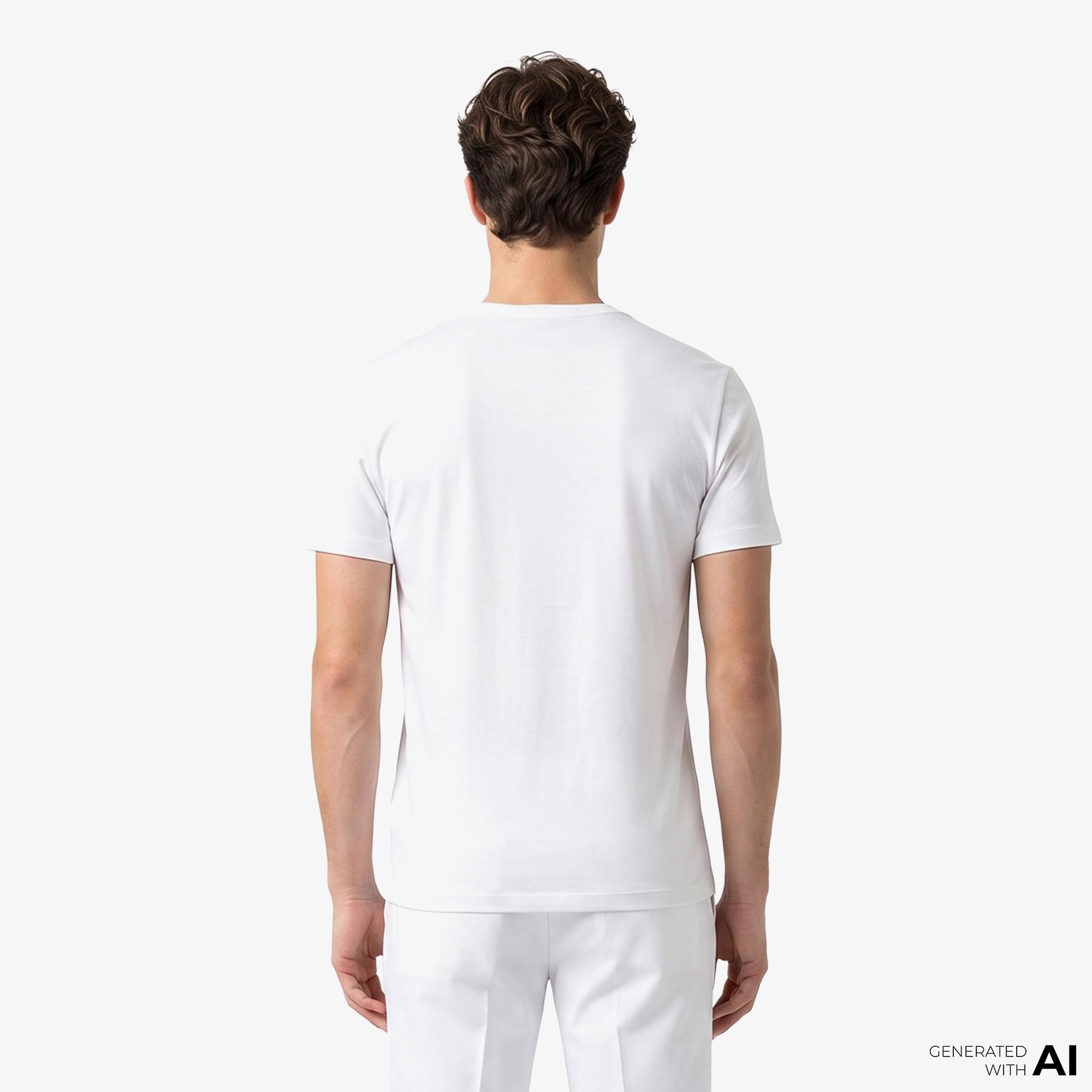 Boss 2'li Modern Erkek Beyaz T-Shirt