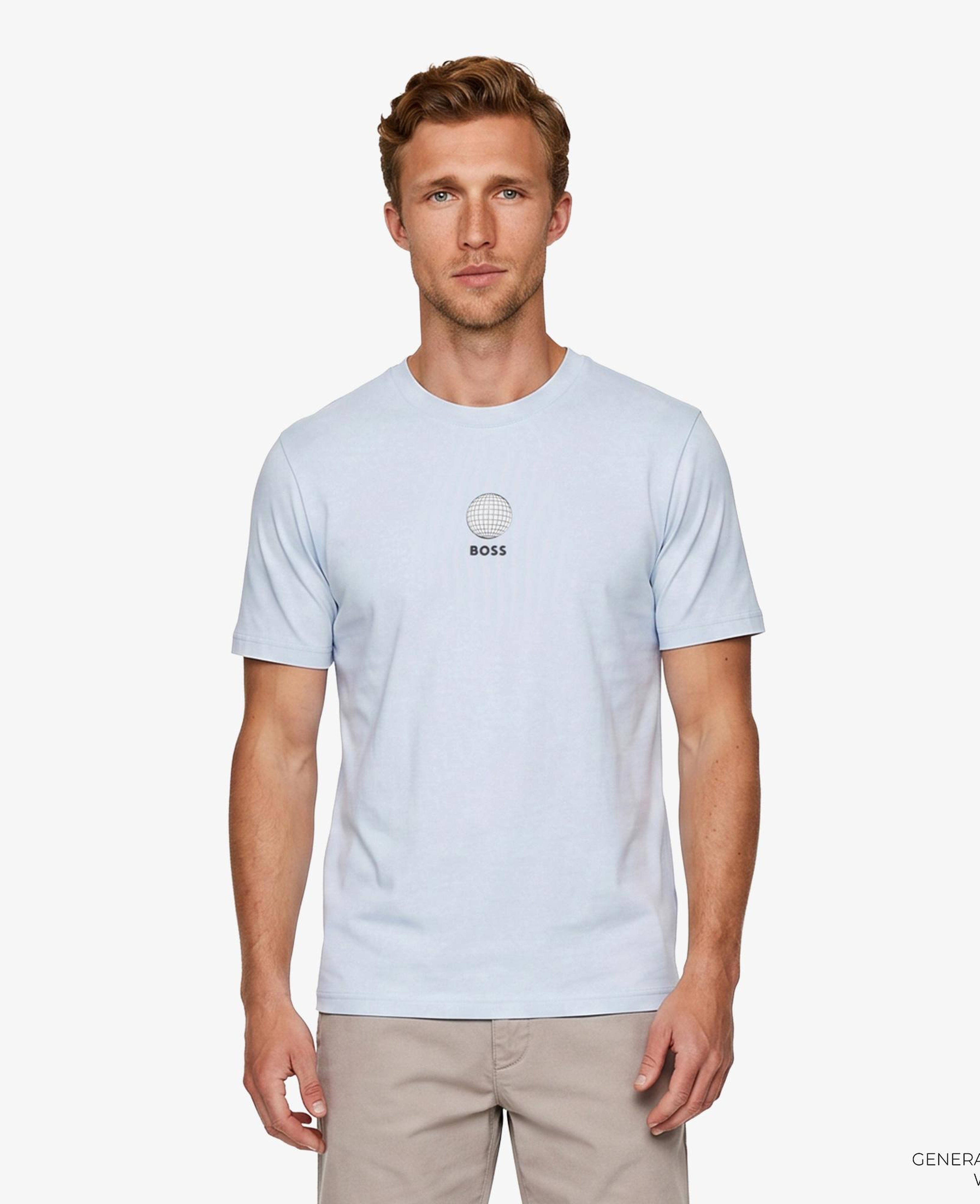Boss Terrace Graphic Erkek Mavi T-Shirt