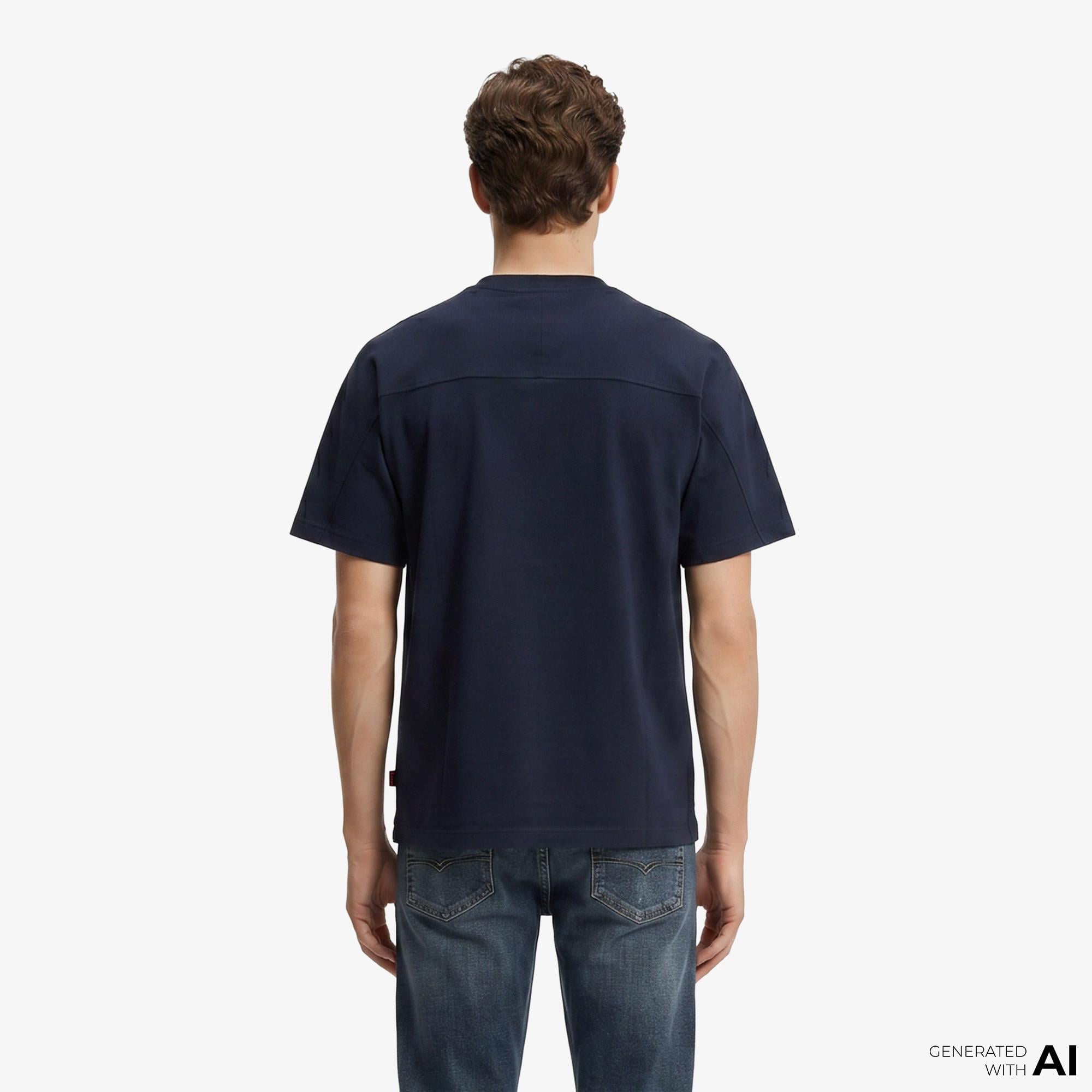 Boss Mesh Erkek Lacivert T-Shirt