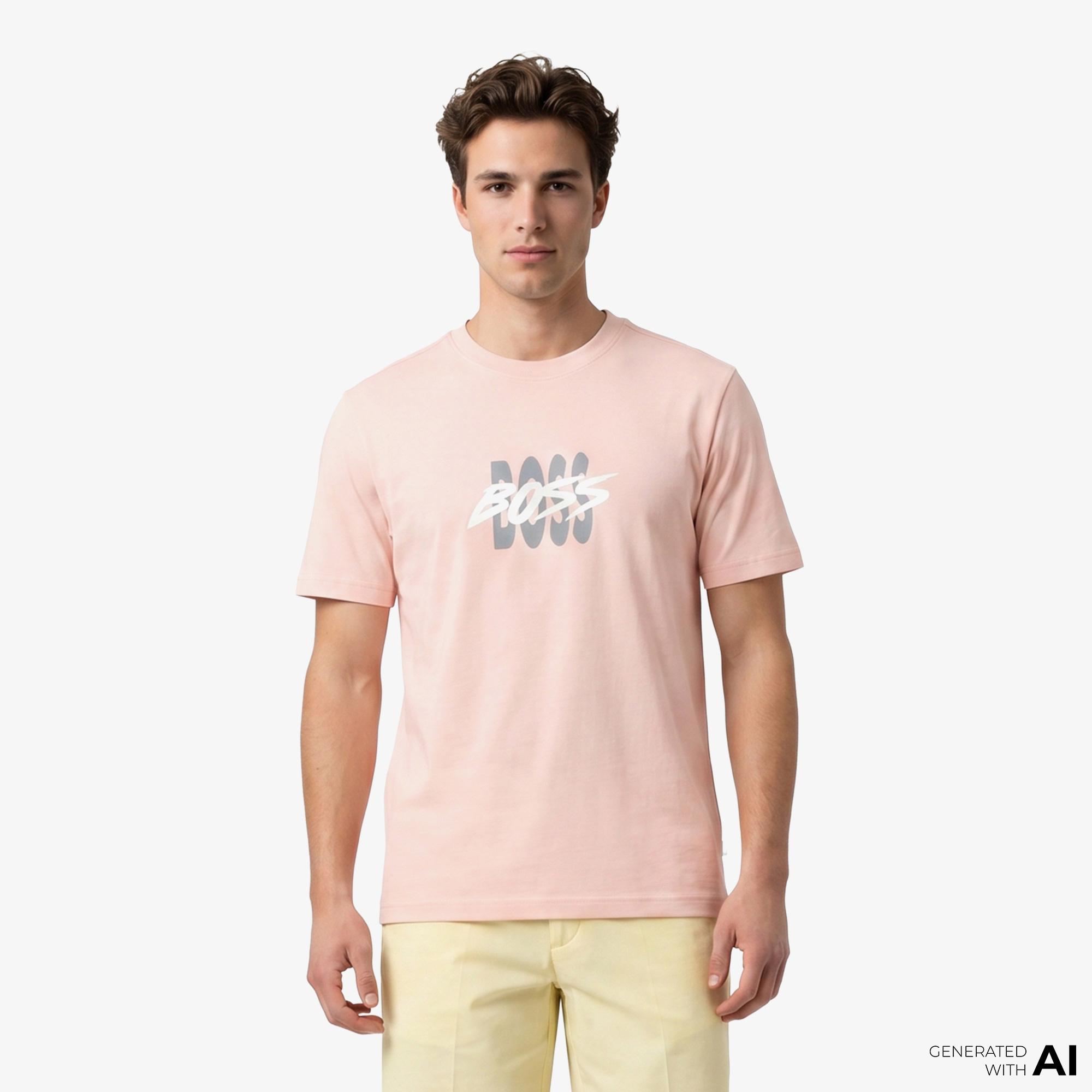 Boss Bass Erkek Pembe T-Shirt