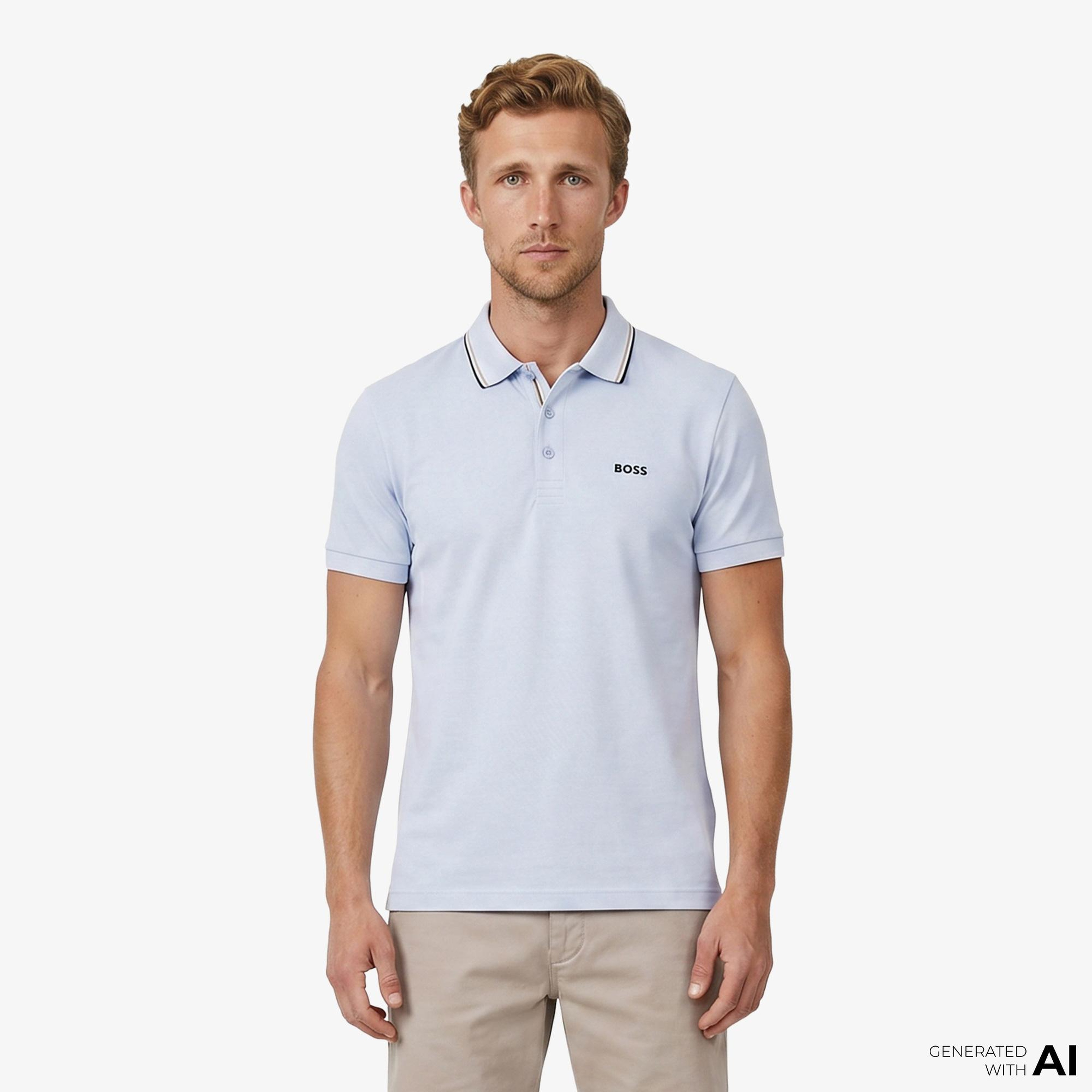 Boss Birdie Paule Erkek Mavi Polo