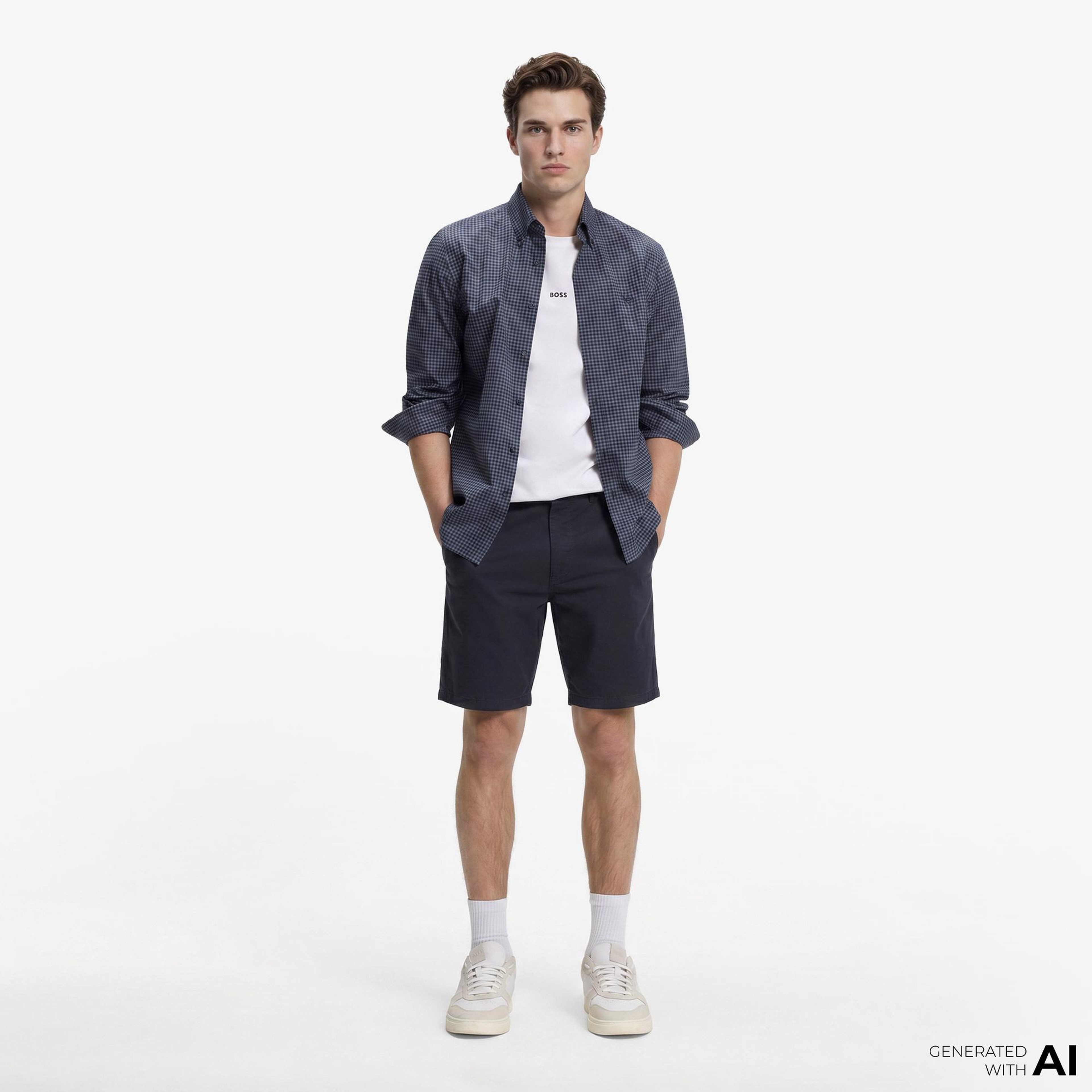 Boss Tapered Erkek Lacivert Pantolon