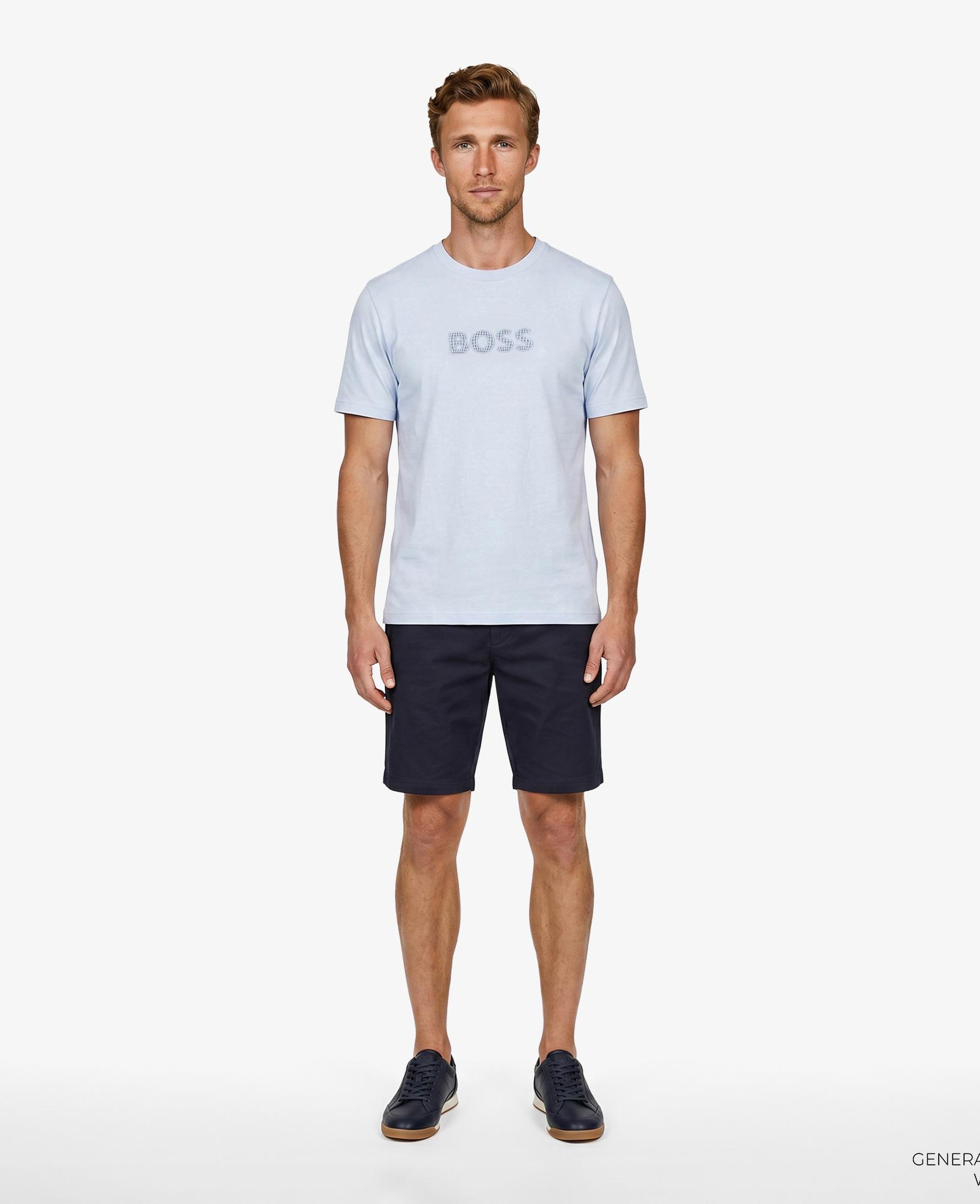 Boss Terrace Logo Erkek Mavi T-Shirt