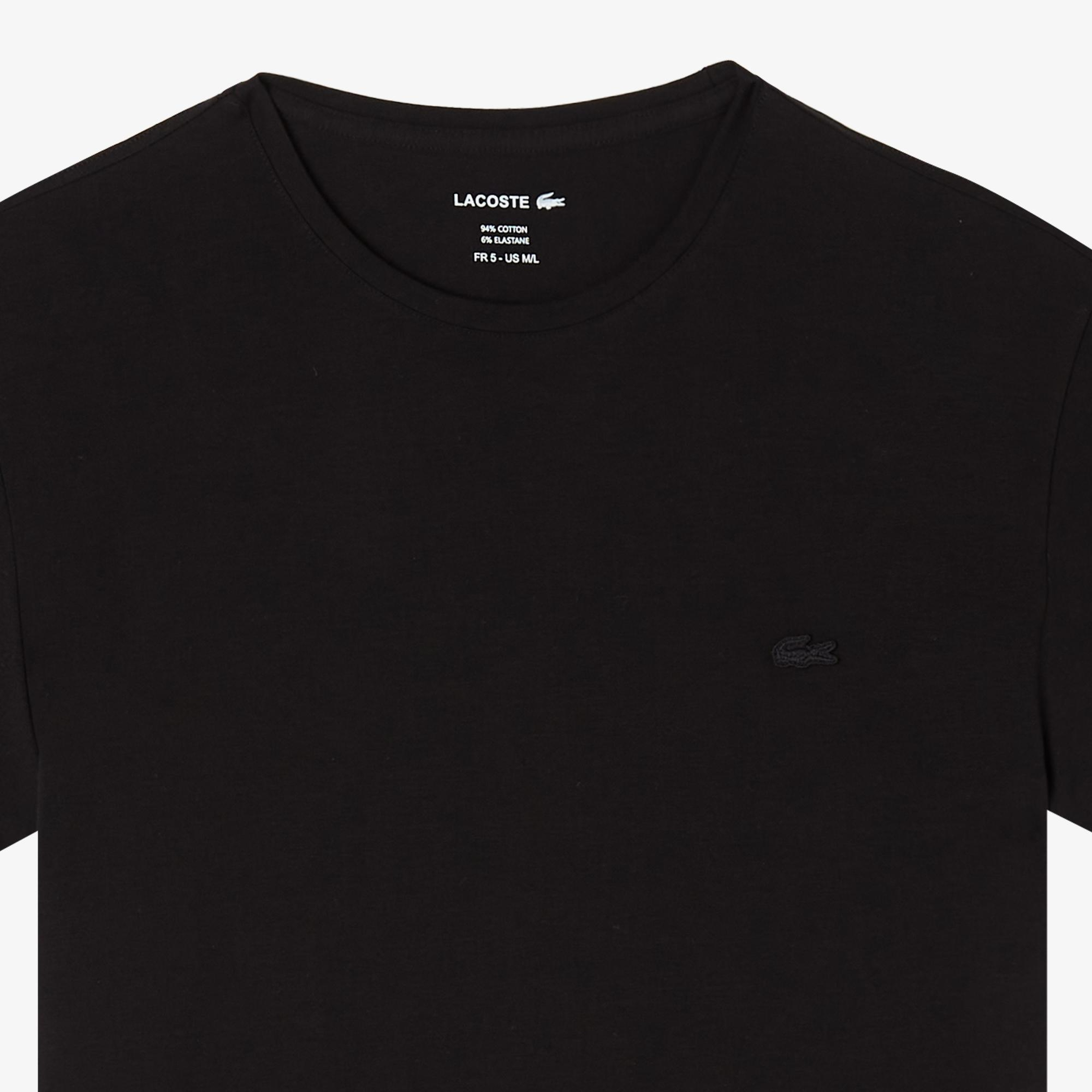 Lacoste Erkek Slim Fit Bisiklet Yaka Siyah T-Shirt