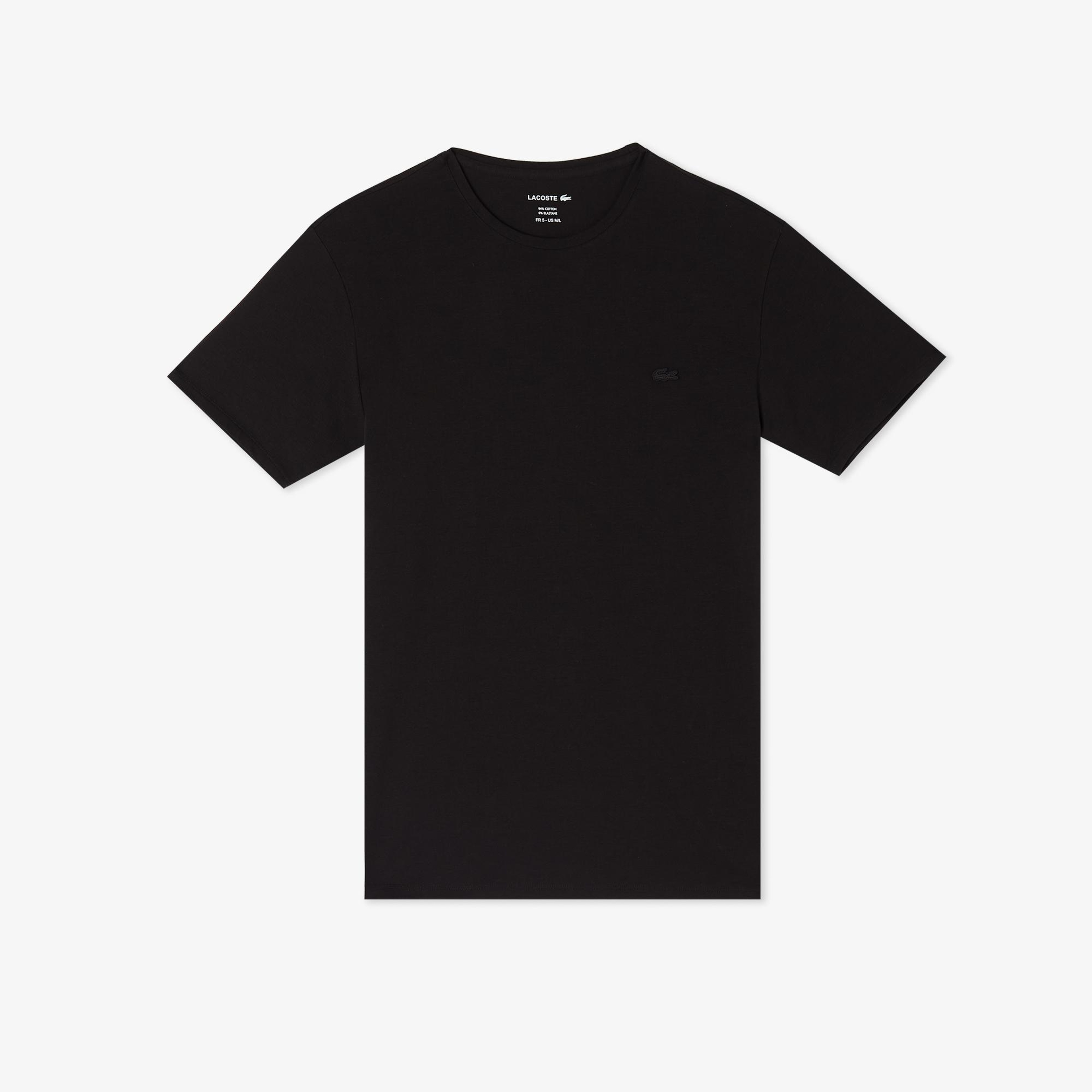 Lacoste Erkek Slim Fit Bisiklet Yaka Siyah T-Shirt