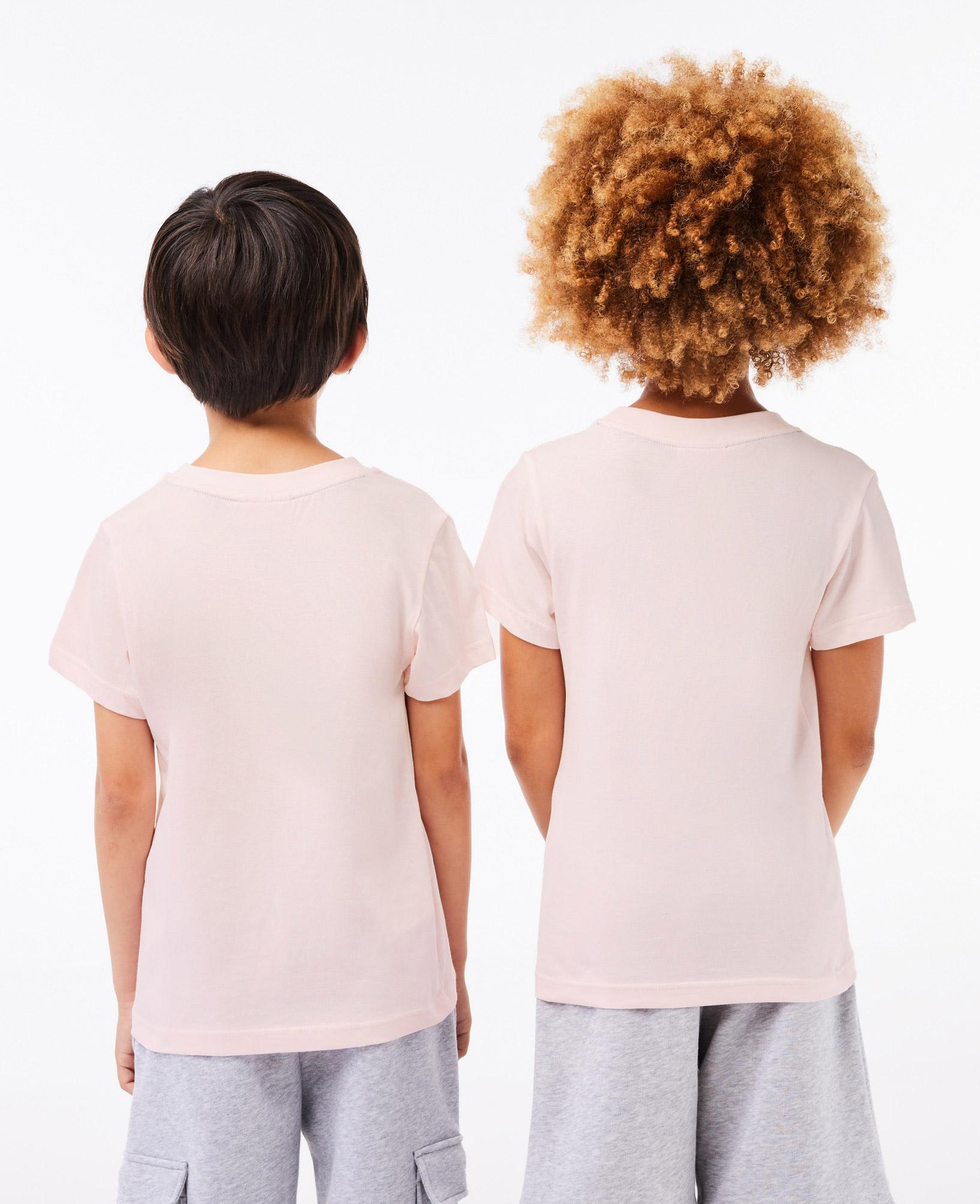 Lacoste Çocuk Bisiklet Yaka Açık Pembe T-Shirt