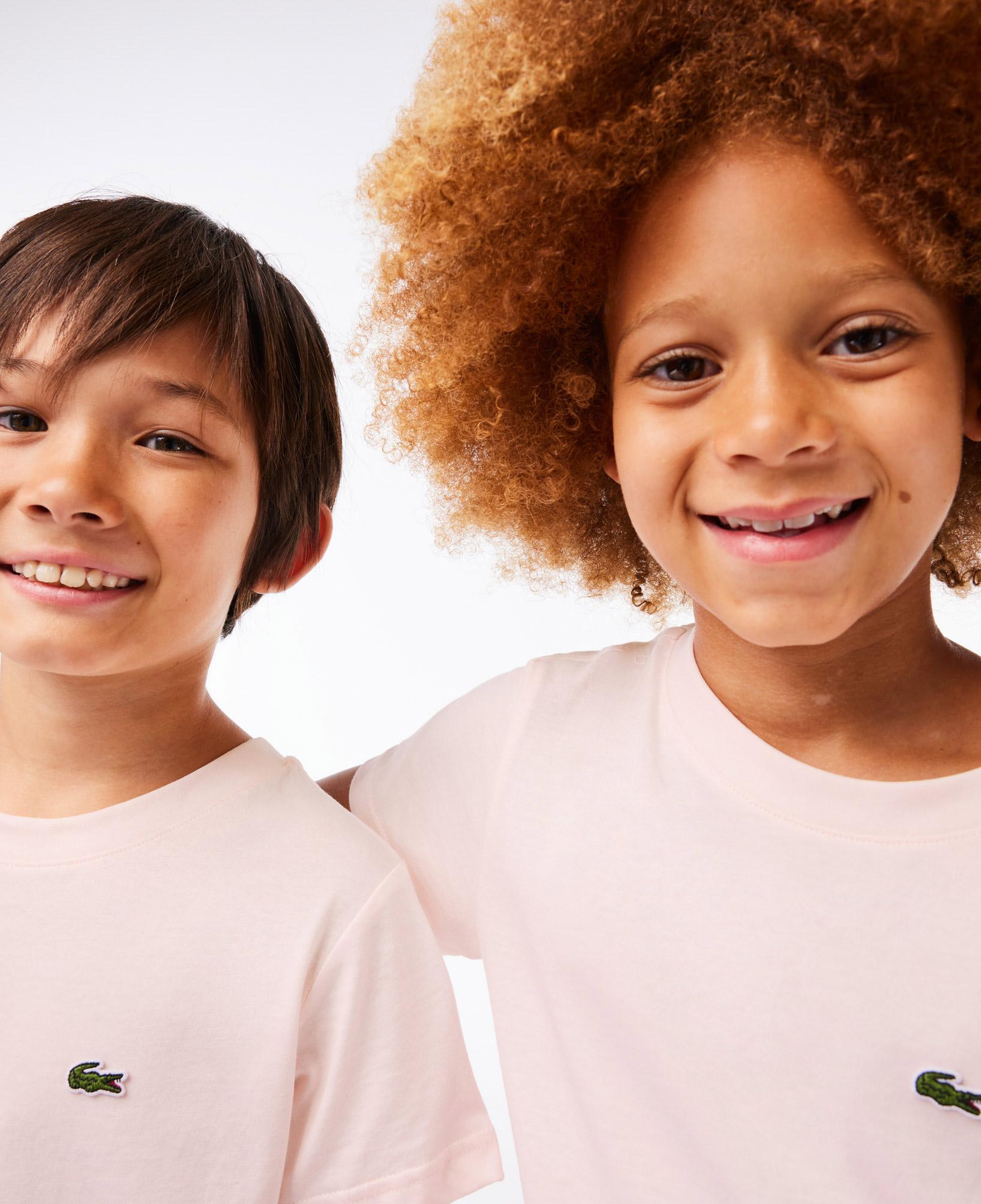 Lacoste Çocuk Bisiklet Yaka Açık Pembe T-Shirt