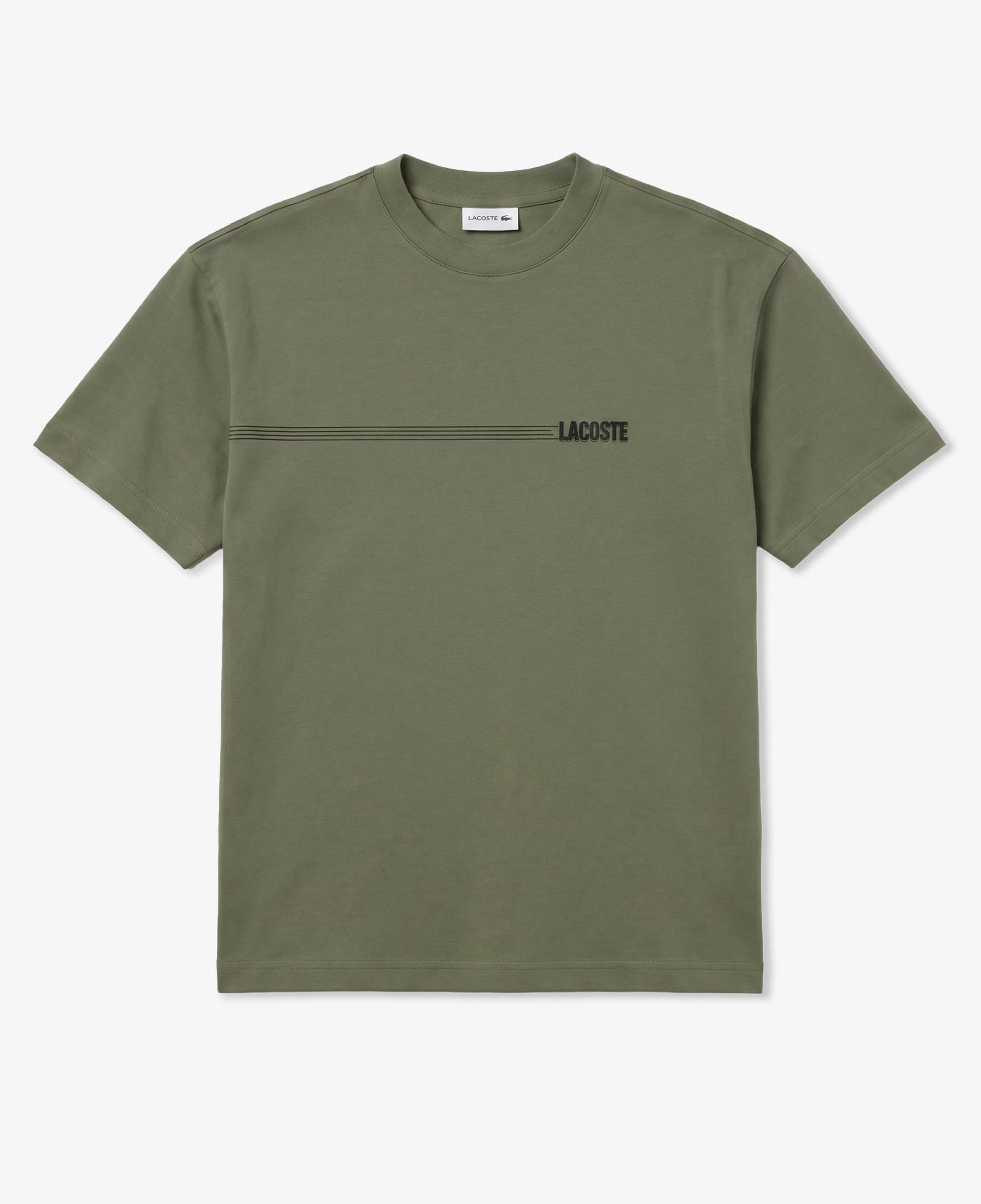 Erkek Regular Fit Bisiklet Yaka Baskılı Haki T-Shirt