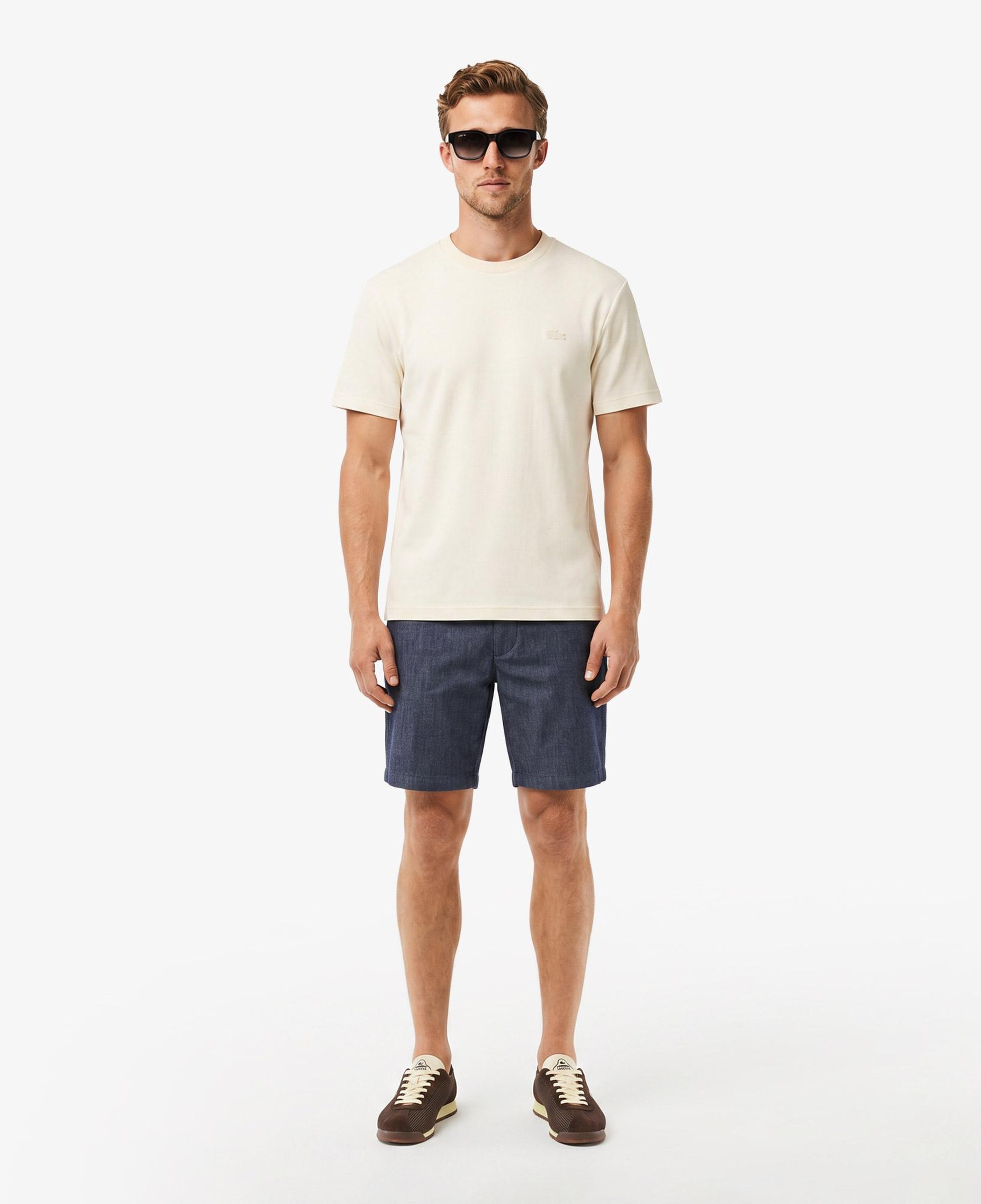 Erkek Relaxed Fit Bisiklet Yaka Krem T-Shirt