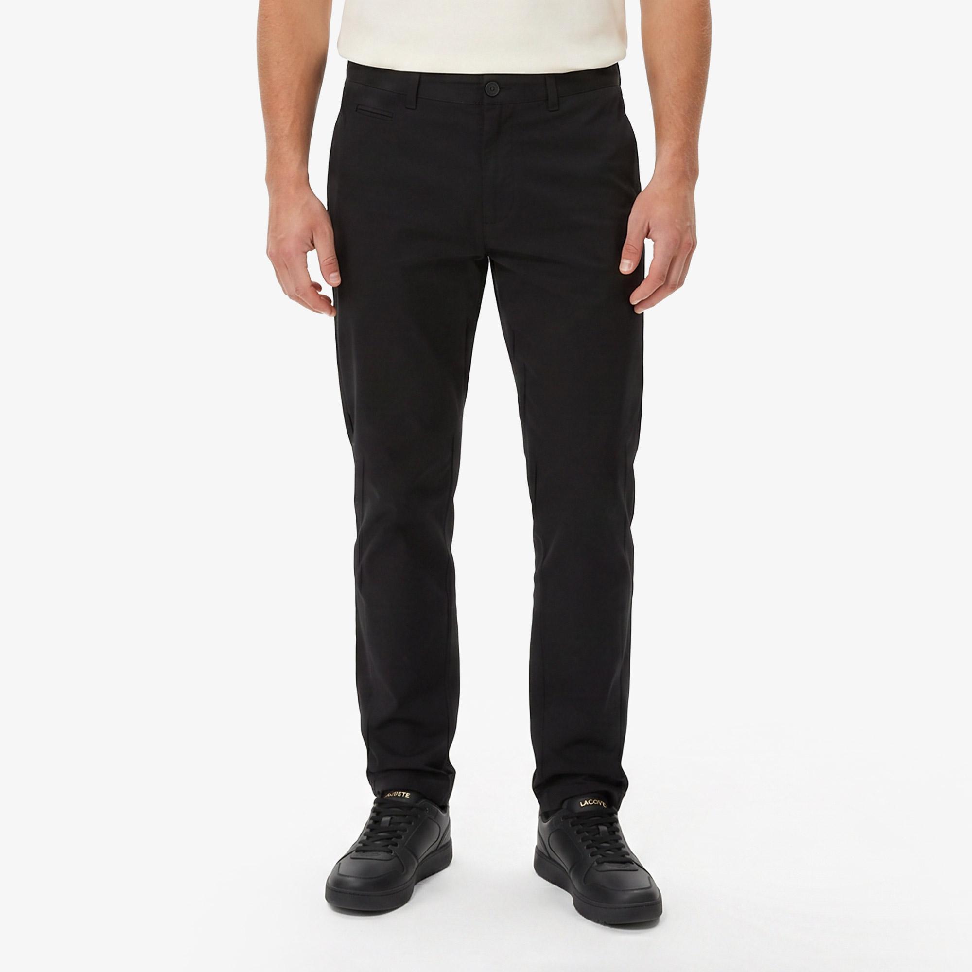 Erkek Slim Fit Siyah Chino Pantolon
