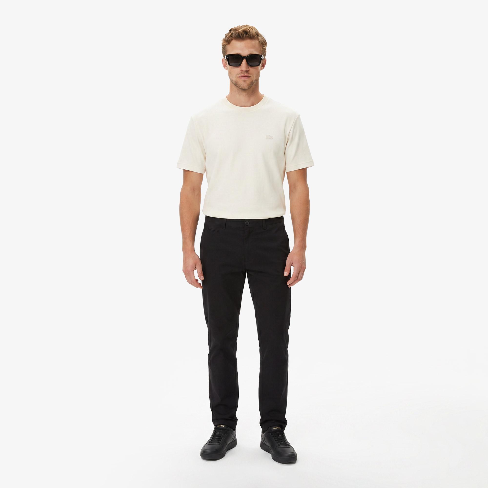 Erkek Slim Fit Siyah Chino Pantolon
