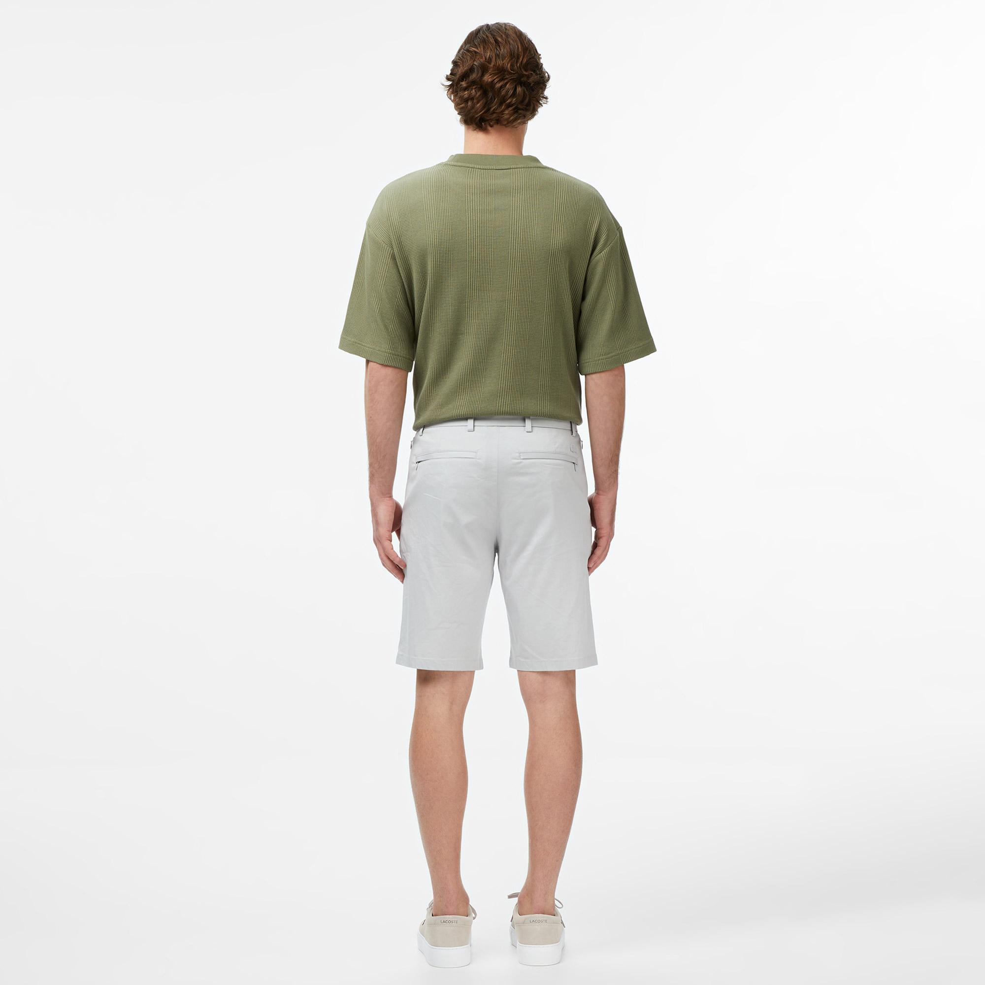 Erkek Regular Fit Gri Bermuda Şort