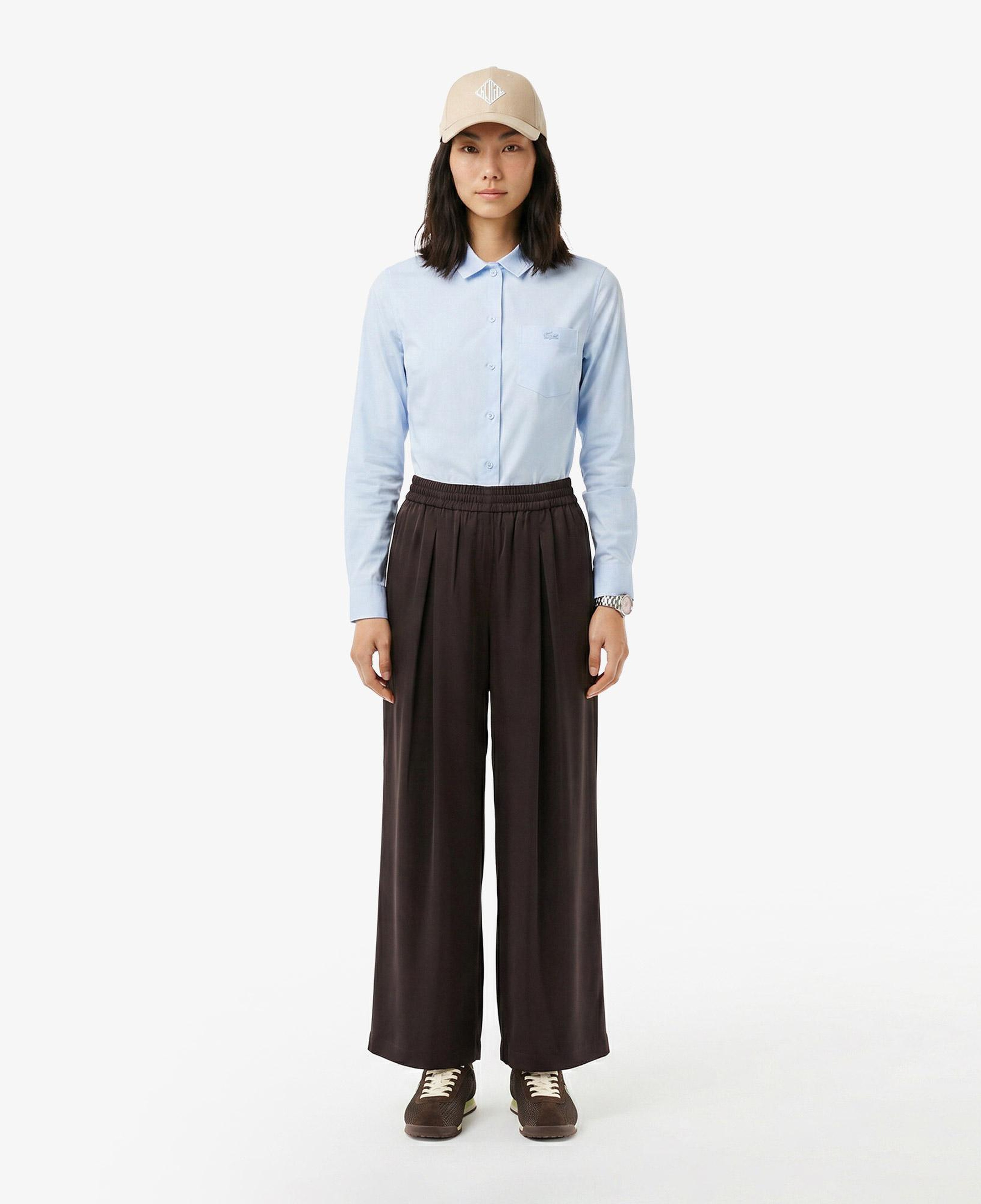 Kadın Slim Fit Mavi Gömlek