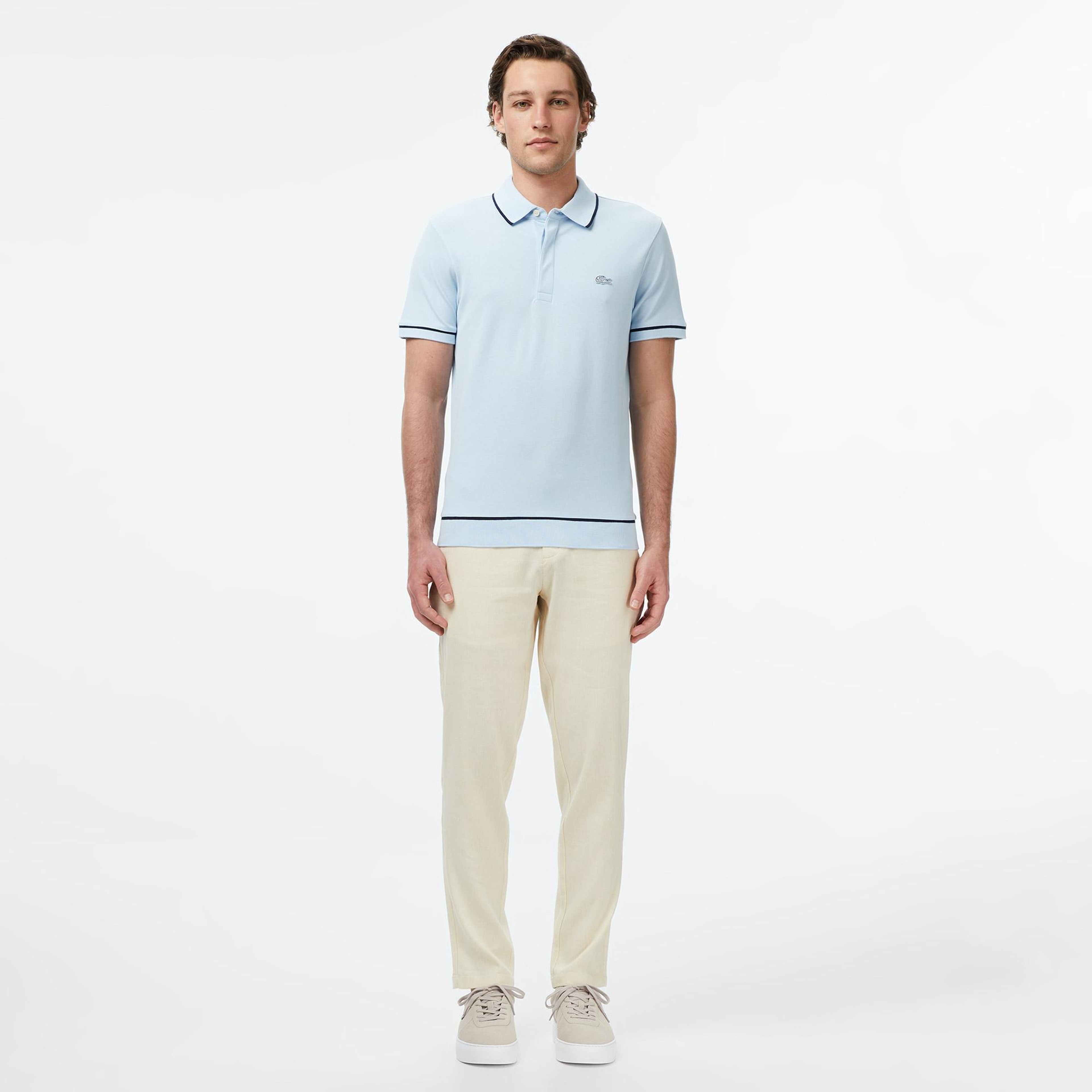 Erkek Tapered Fit Krem Chino Pantolon