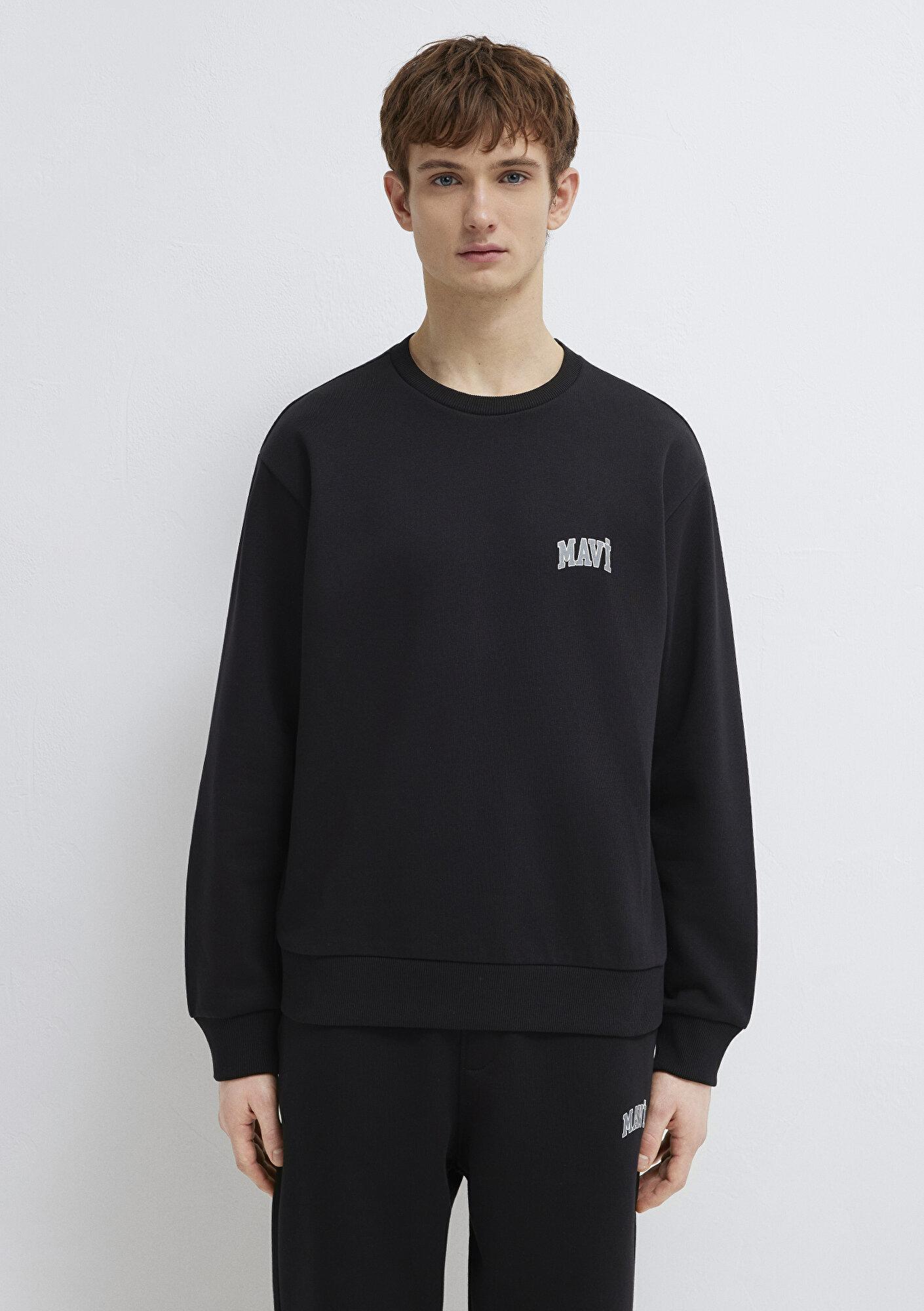 Mavi Mavi Logo Baskılı Siyah Sweatshirt 0611716-900