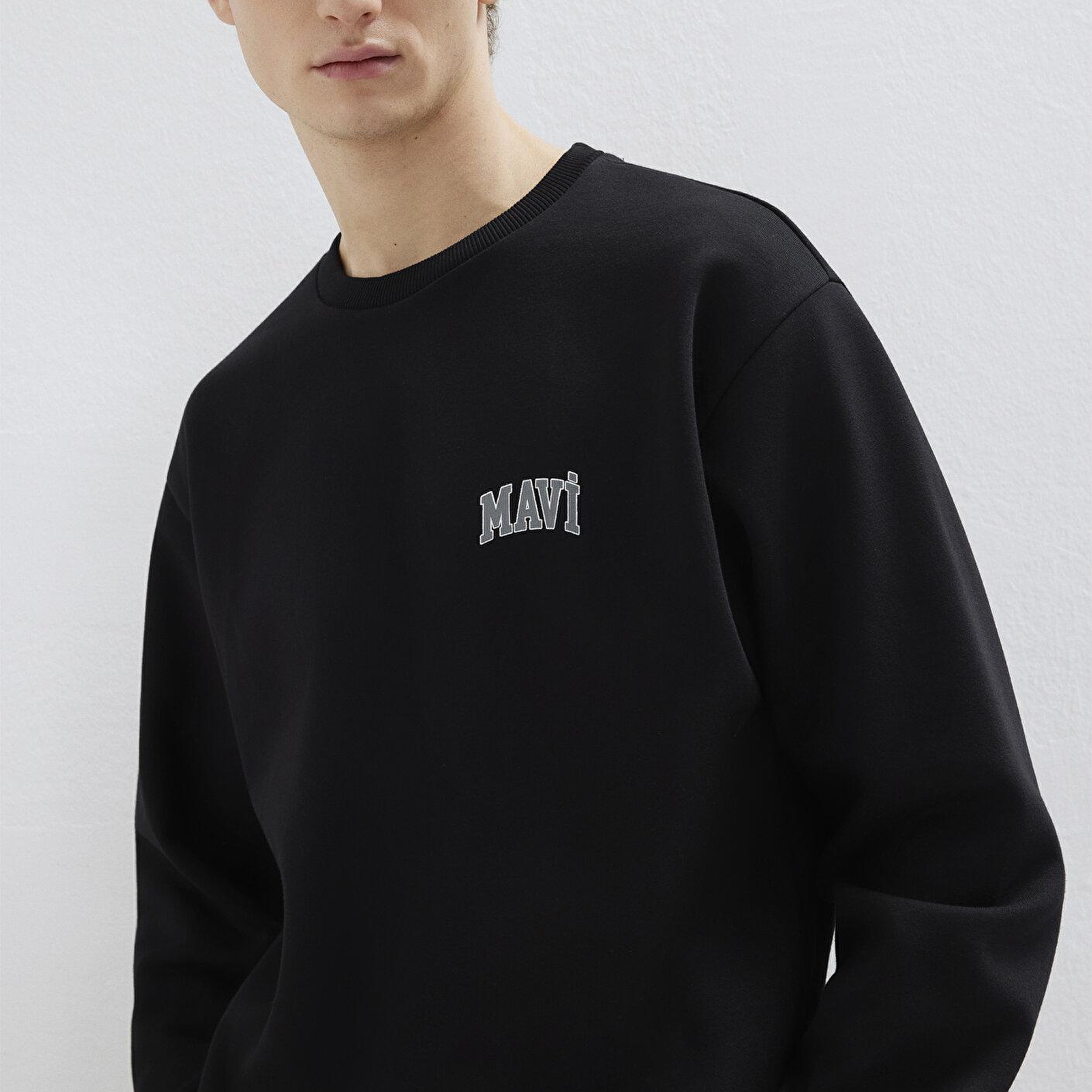 Mavi Mavi Logo Baskılı Siyah Sweatshirt 0611716-900