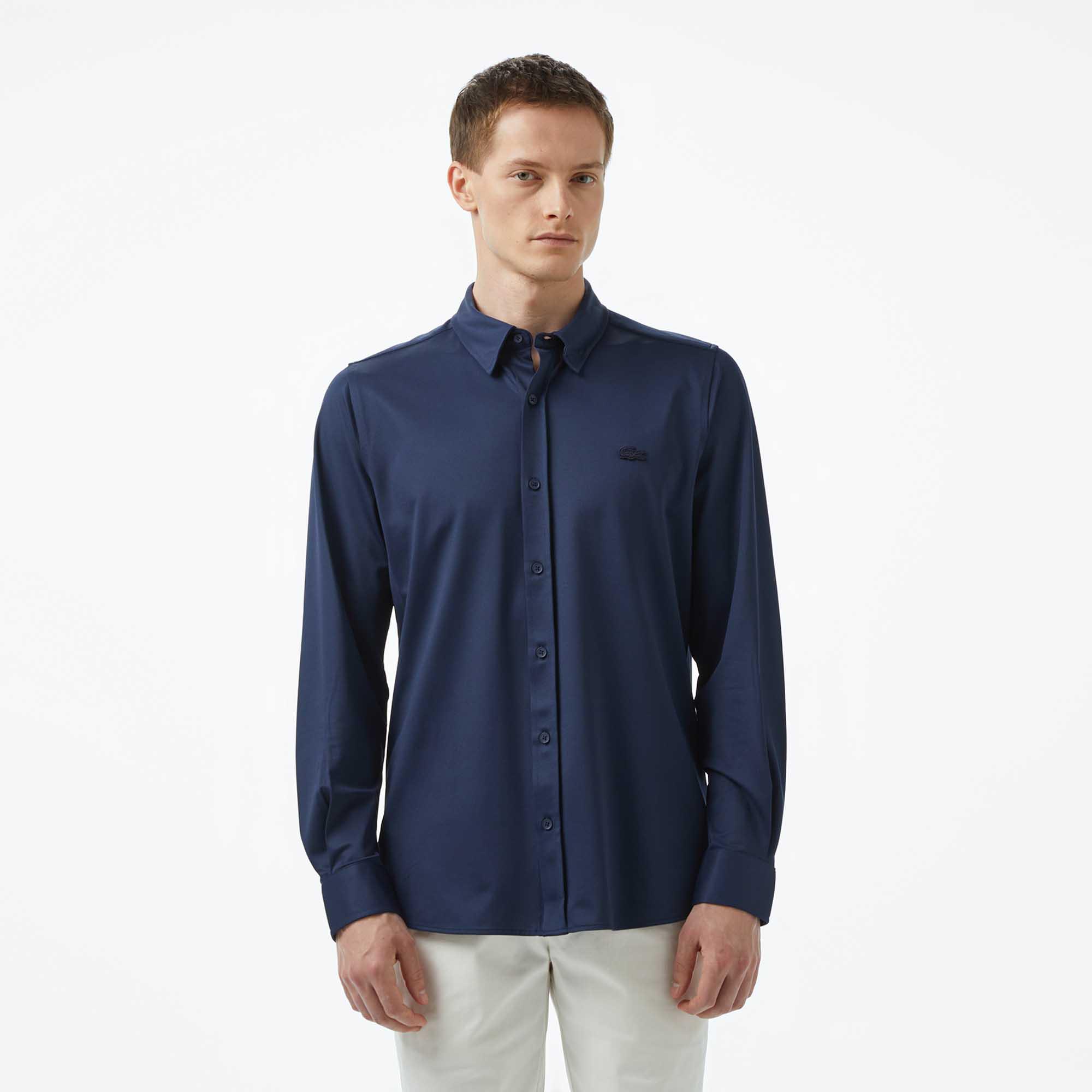 Erkek Slim Fit Lacivert Gömlek