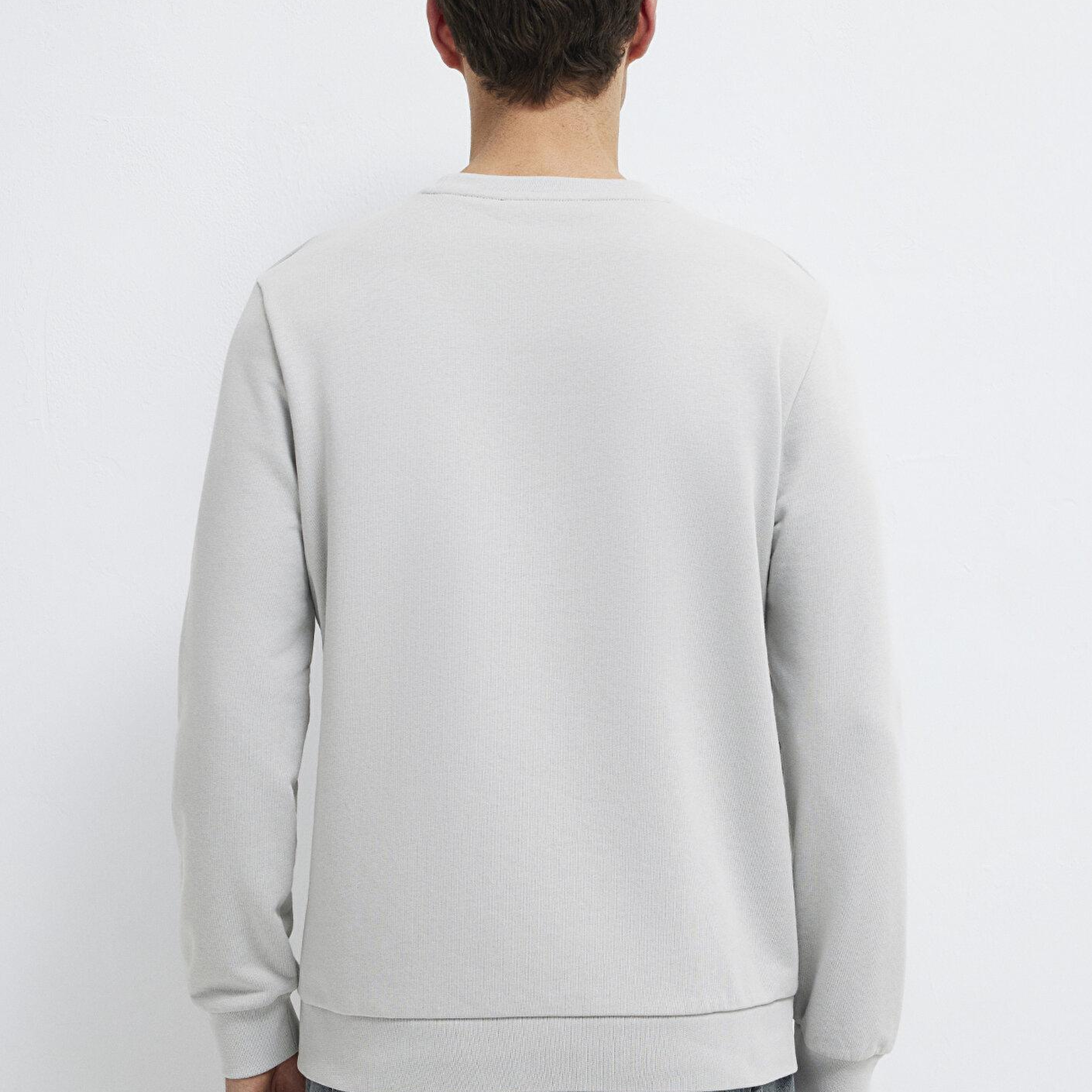 Mavi Mavi Logo Baskılı Gri Sweatshirt 0S10402-70075