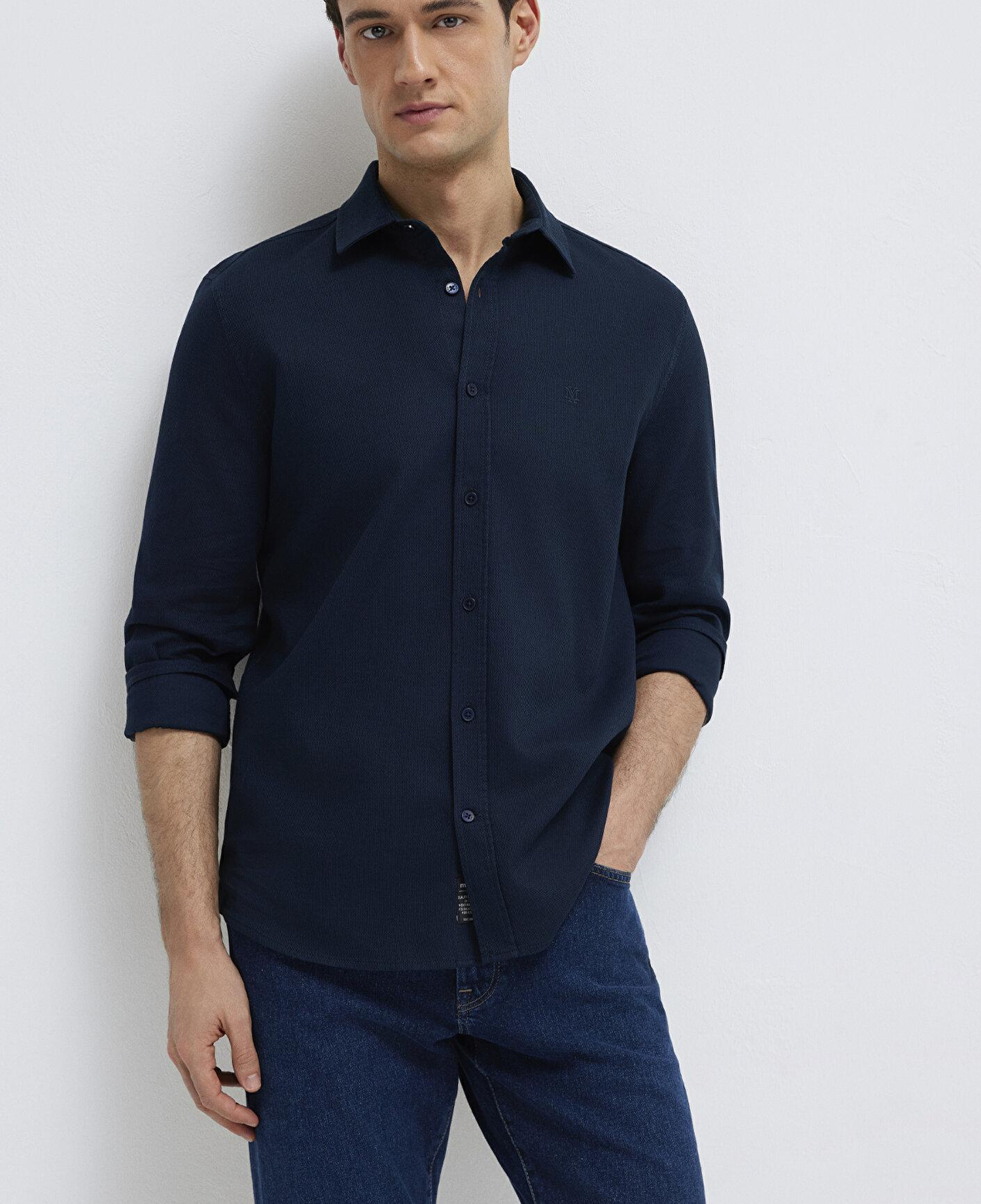 Mavi Lacivert Gömlek Slim Fit / Dar Kesim 0211656-80872