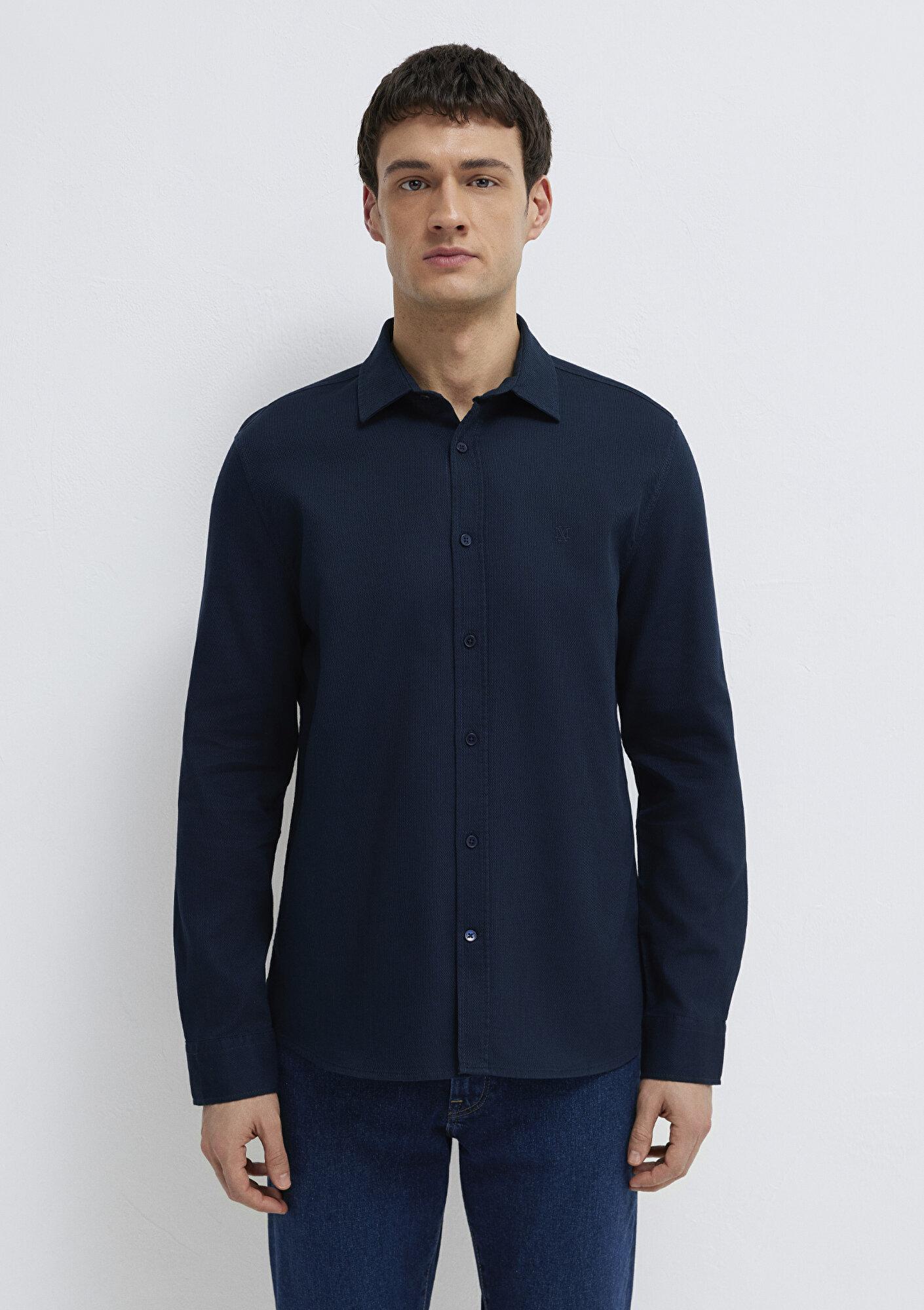 Mavi Lacivert Gömlek Slim Fit / Dar Kesim 0211656-80872