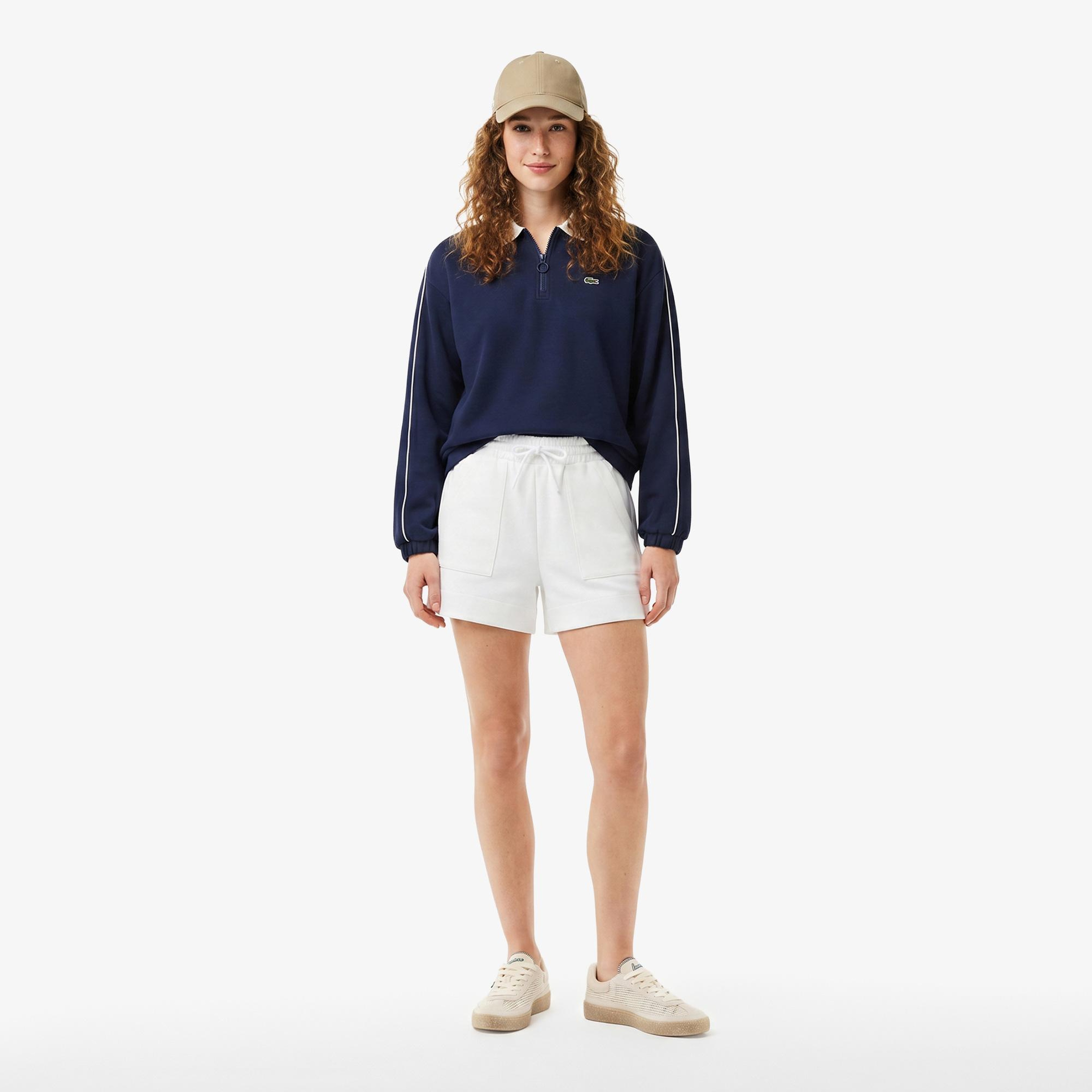 Kadın Relaxed Fit Beyaz Şort