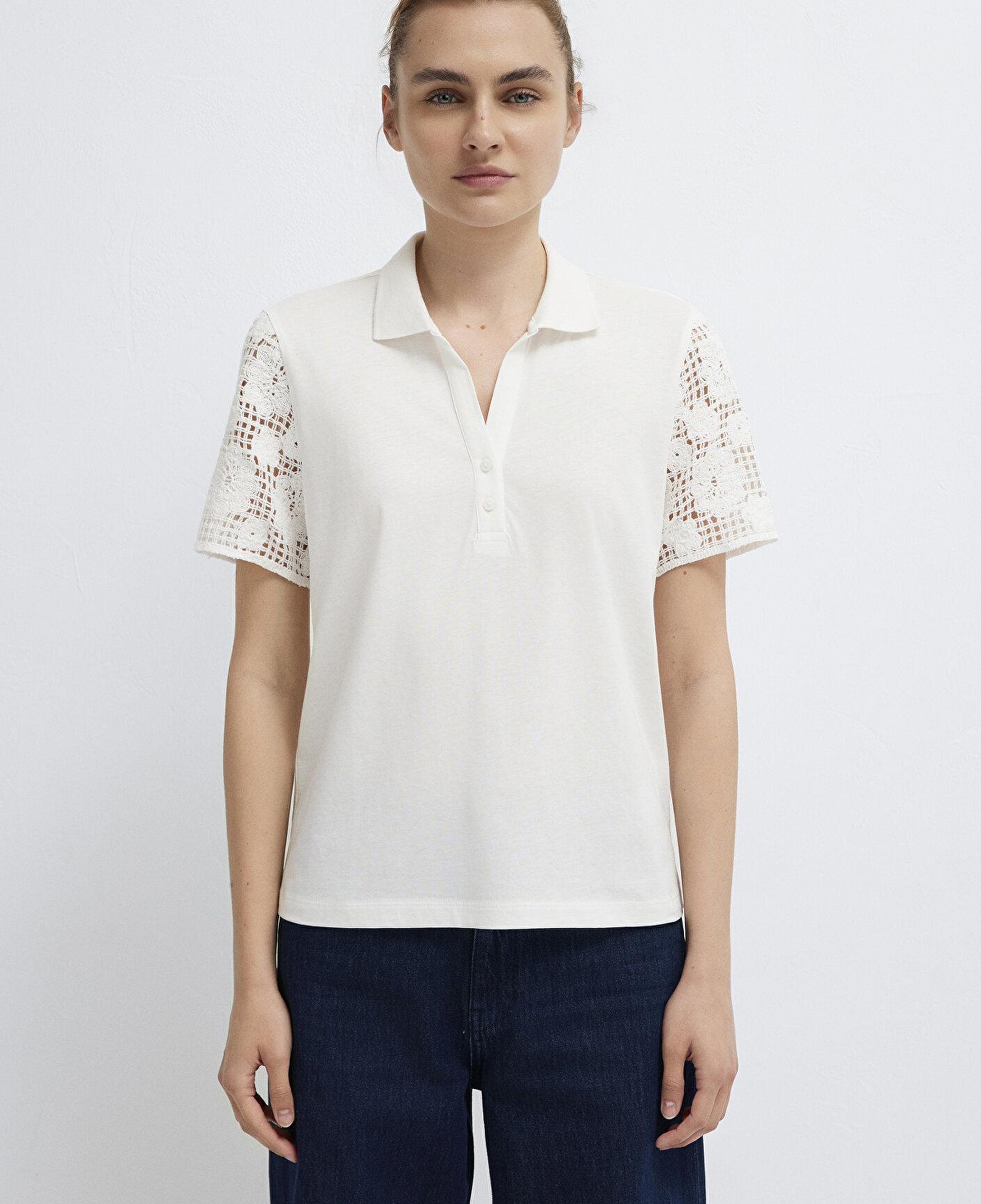 Mavi Ekru Polo Tişört Slim Fit / Dar Kesim 1613938-70057