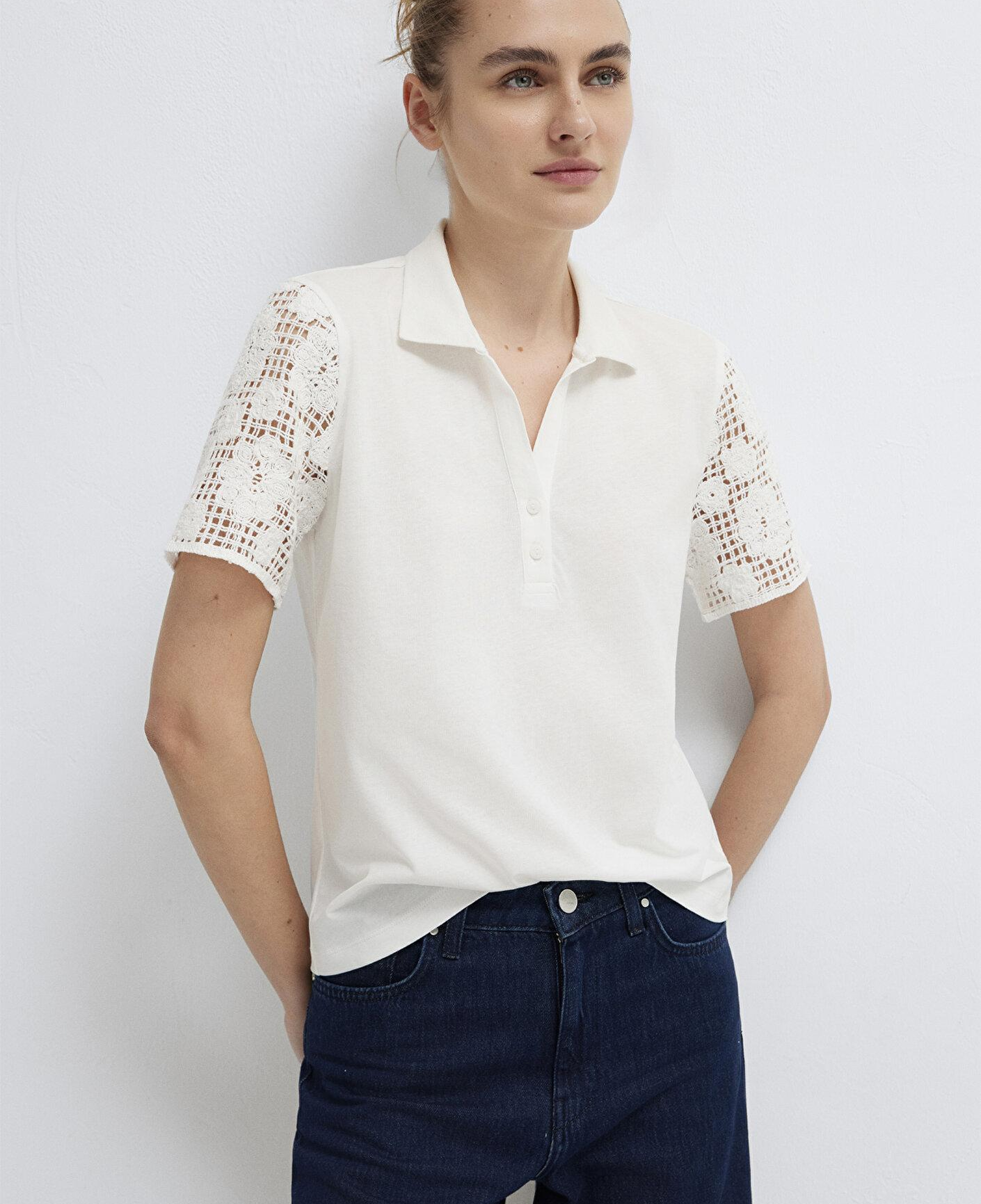 Mavi Ekru Polo Tişört Slim Fit / Dar Kesim 1613938-70057