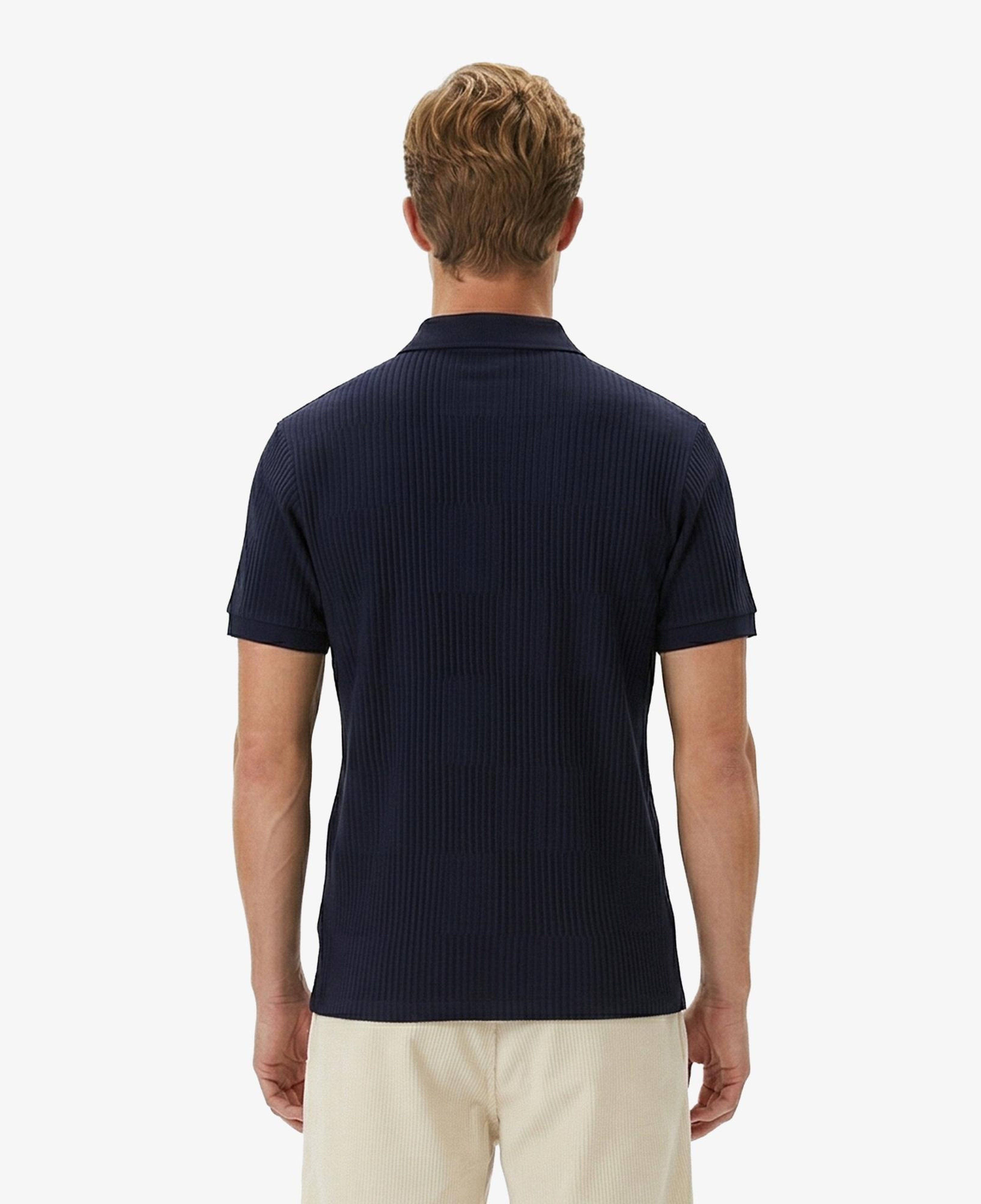 Erkek Regular Fit Çizgili Lacivert Polo