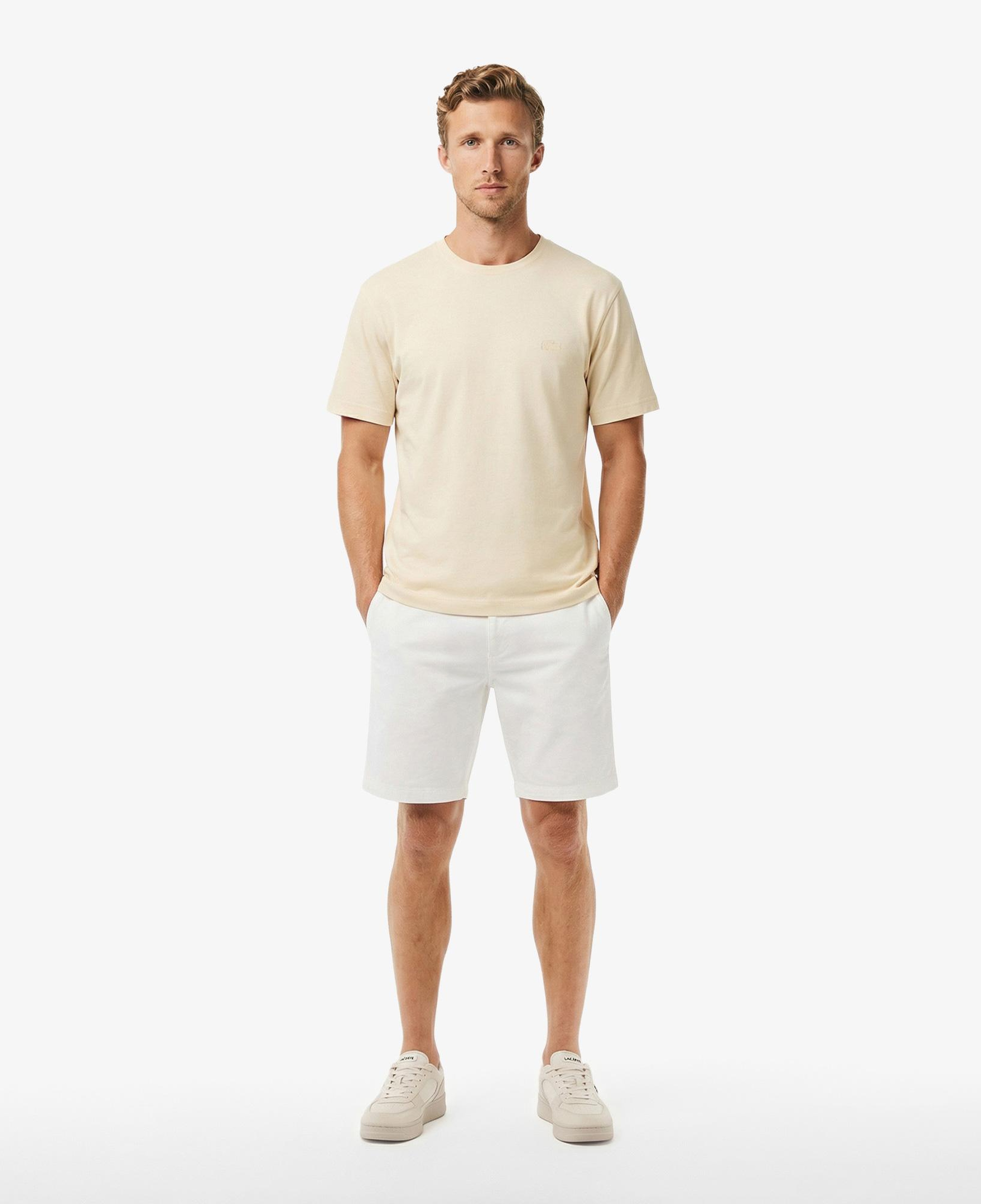 Lacoste Erkek Regular Fit Bisiklet Yaka Bej T-Shirt