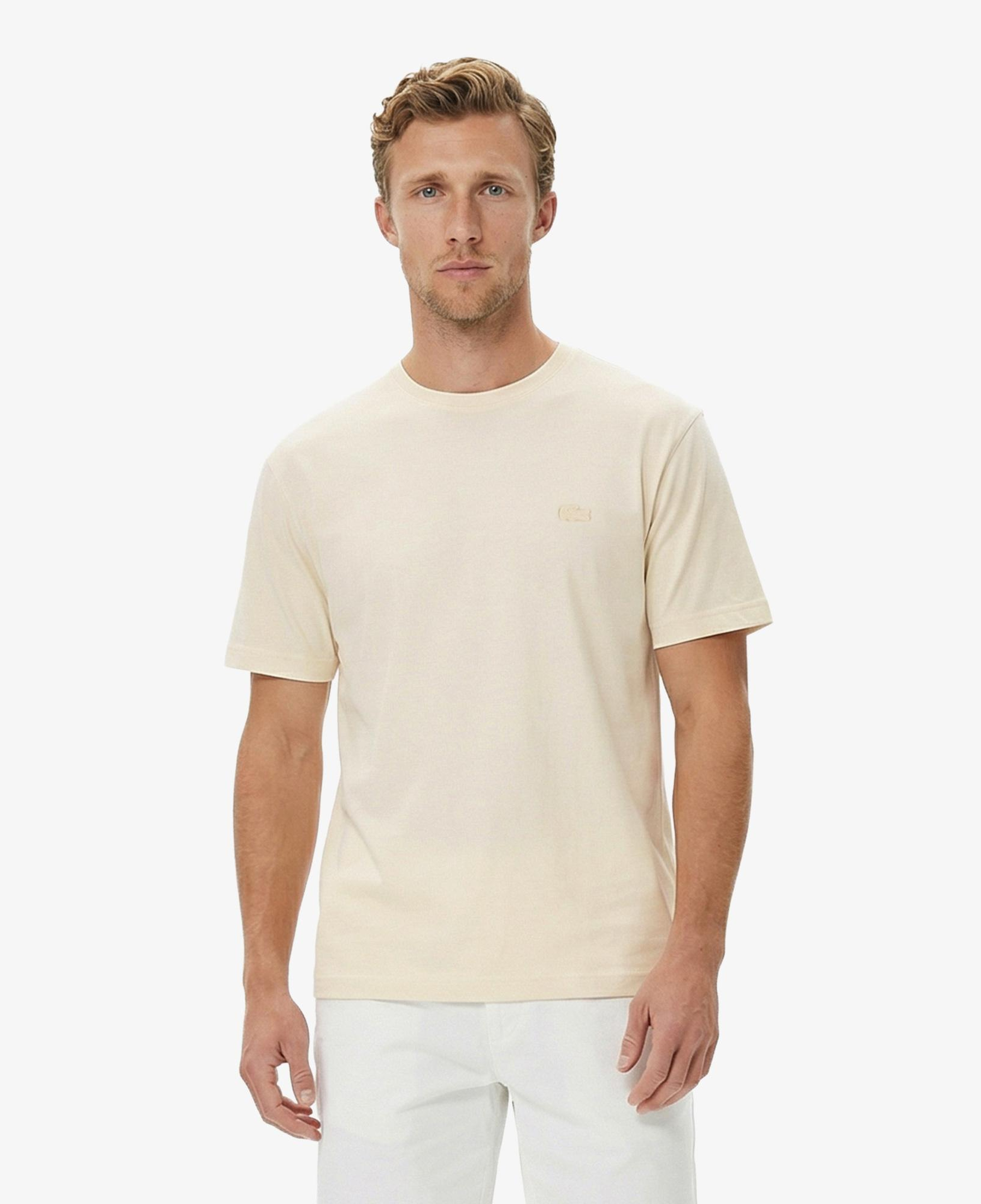 Lacoste Erkek Regular Fit Bisiklet Yaka Bej T-Shirt