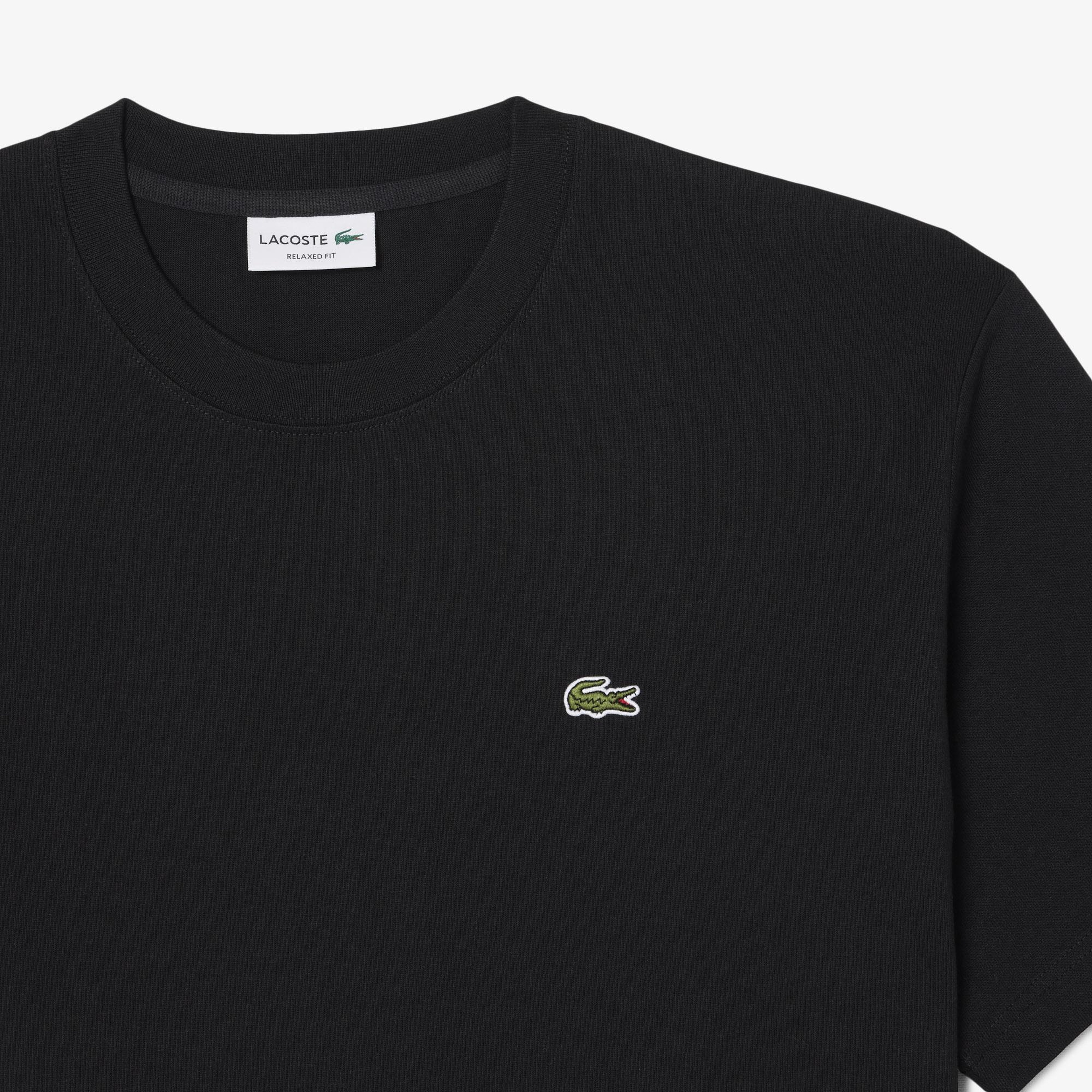 Lacoste Erkek Relaxed Fit Bisiklet Yaka Siyah T-Shirt