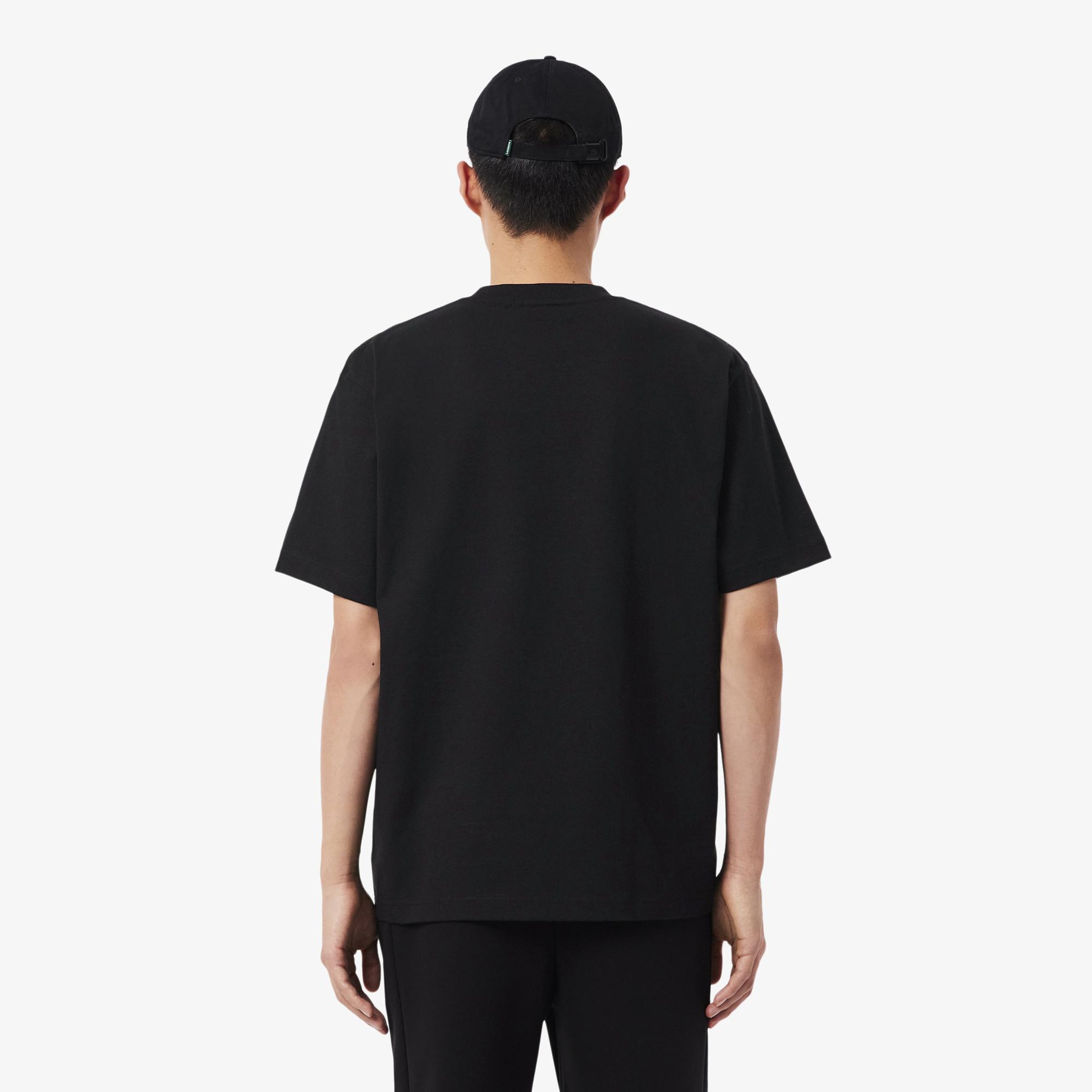 Lacoste Erkek Relaxed Fit Bisiklet Yaka Siyah T-Shirt