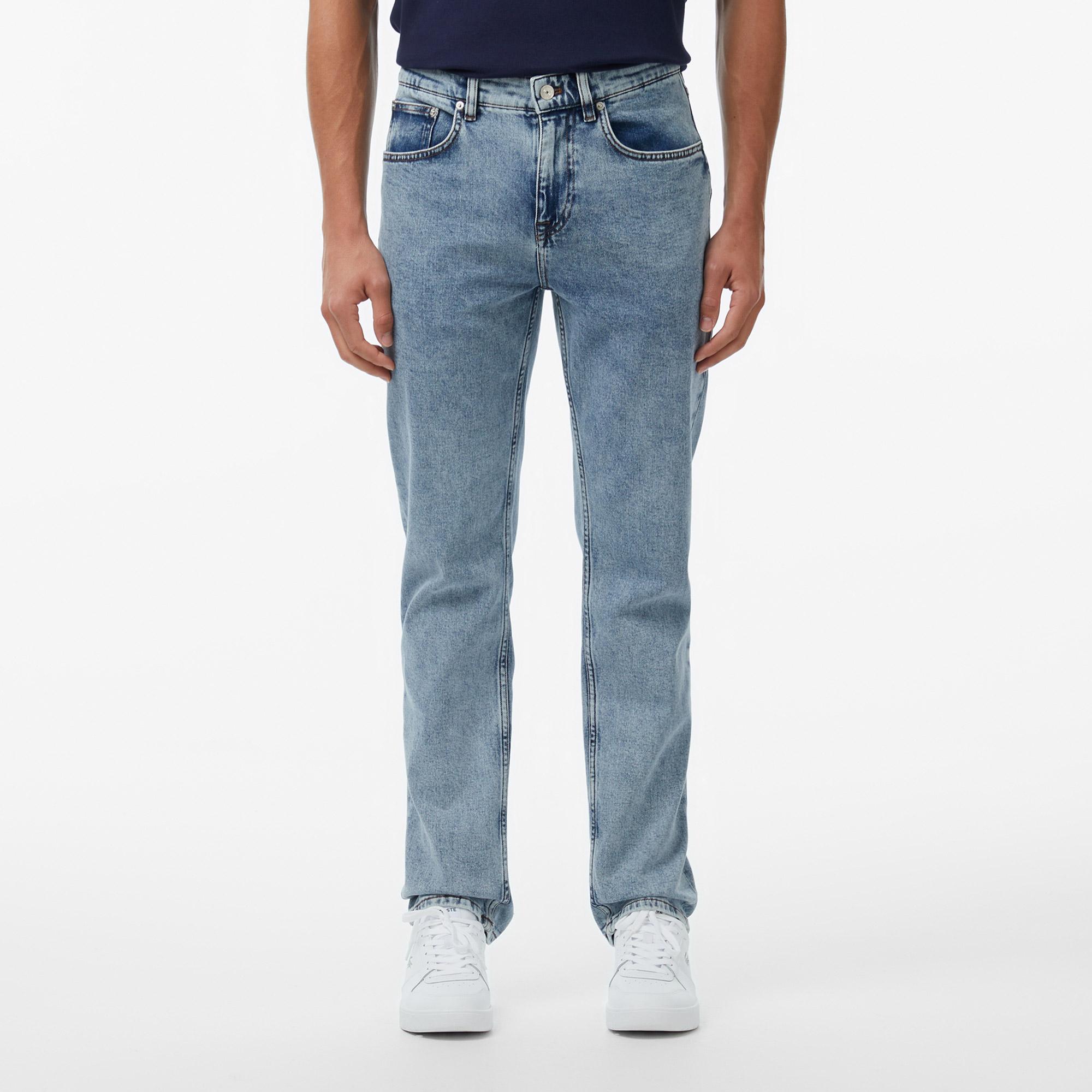 Erkek Relaxed Fit Mavi Jean Pantolon