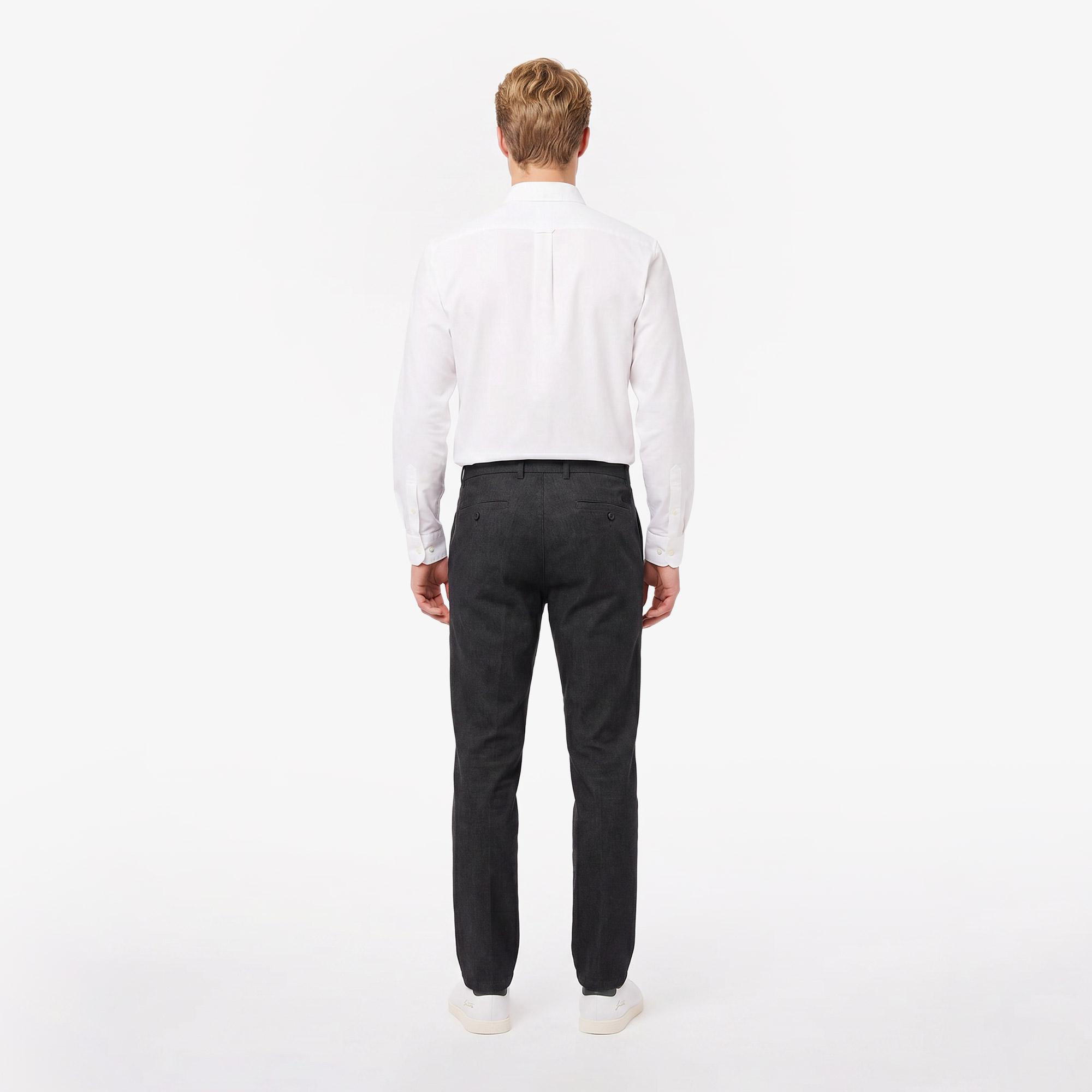 Erkek Slim Fit Siyah Chino Pantolon