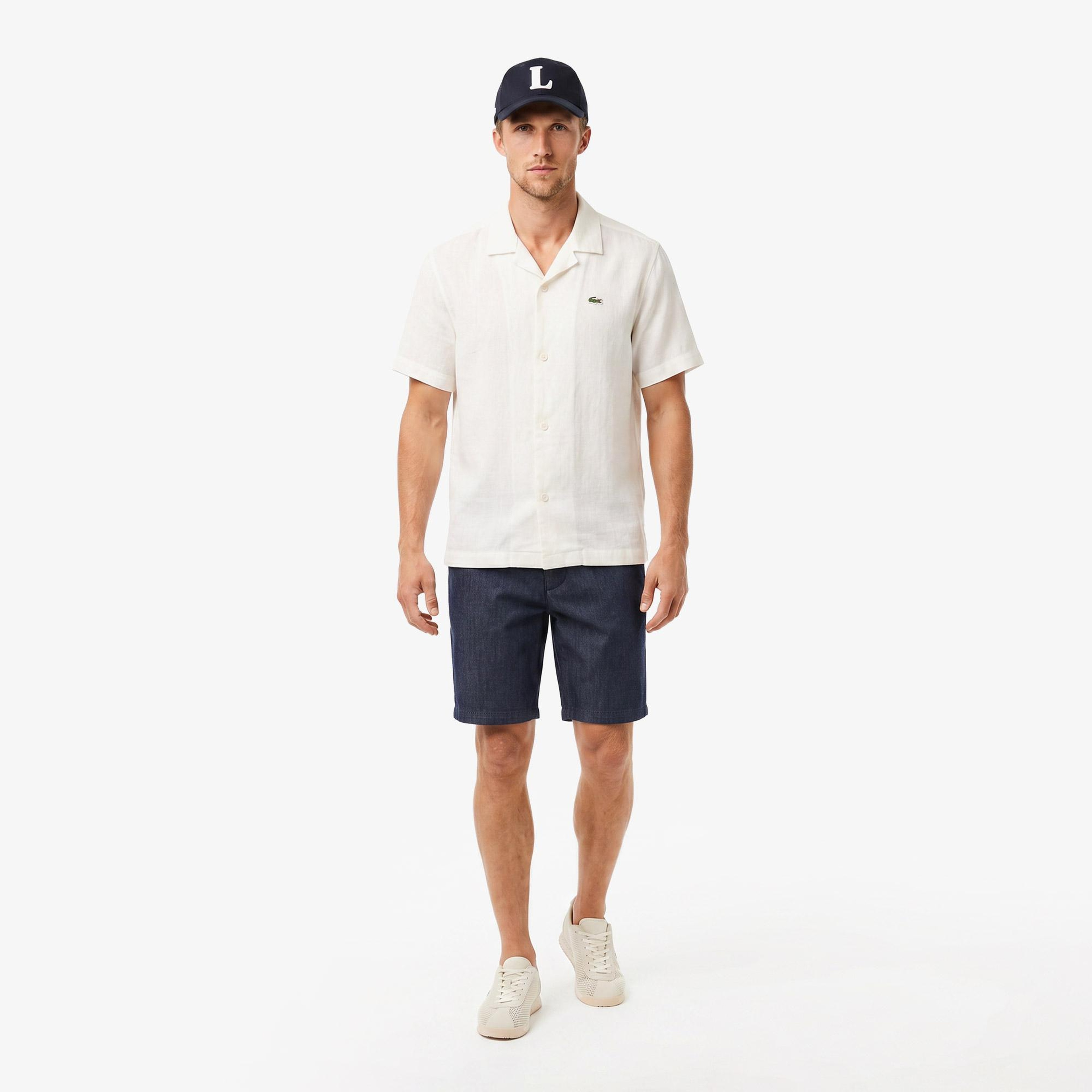 Erkek Slim Fit Lacivert Bermuda Şort