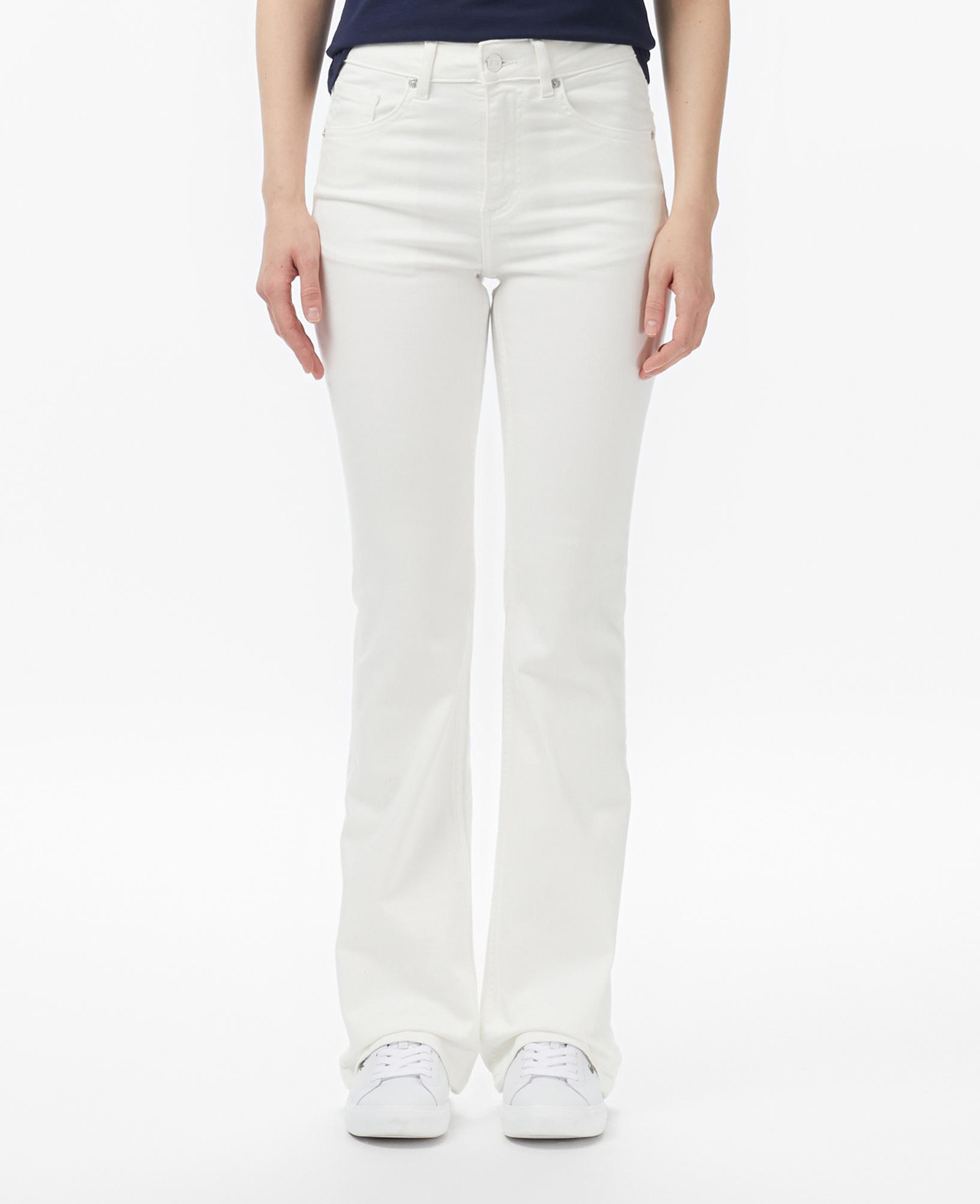 Kadın Slim Fit Krem Jean Pantolon