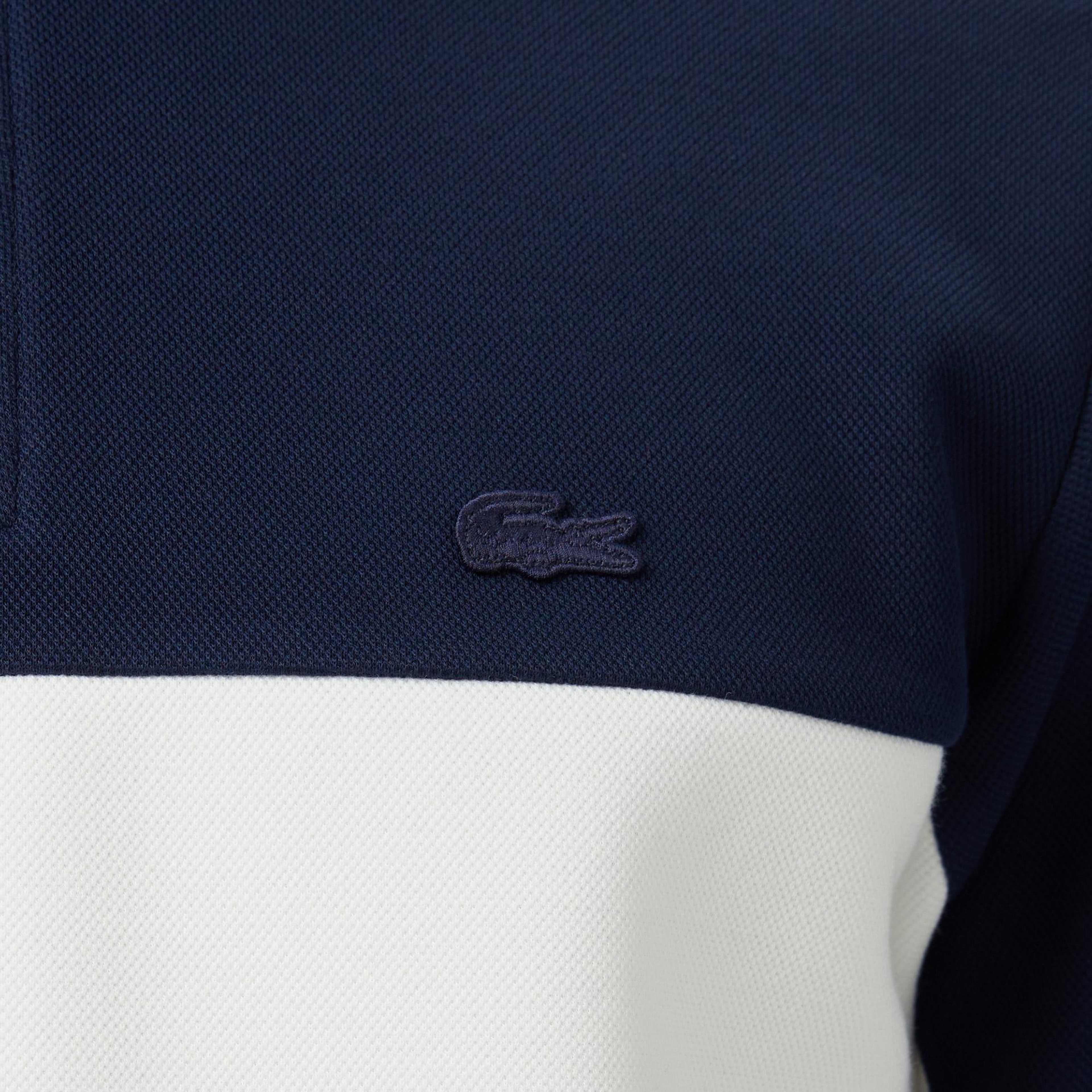 Erkek Relaxed Fit Dik Yaka Renk Bloklu Lacivert Sweatshirt
