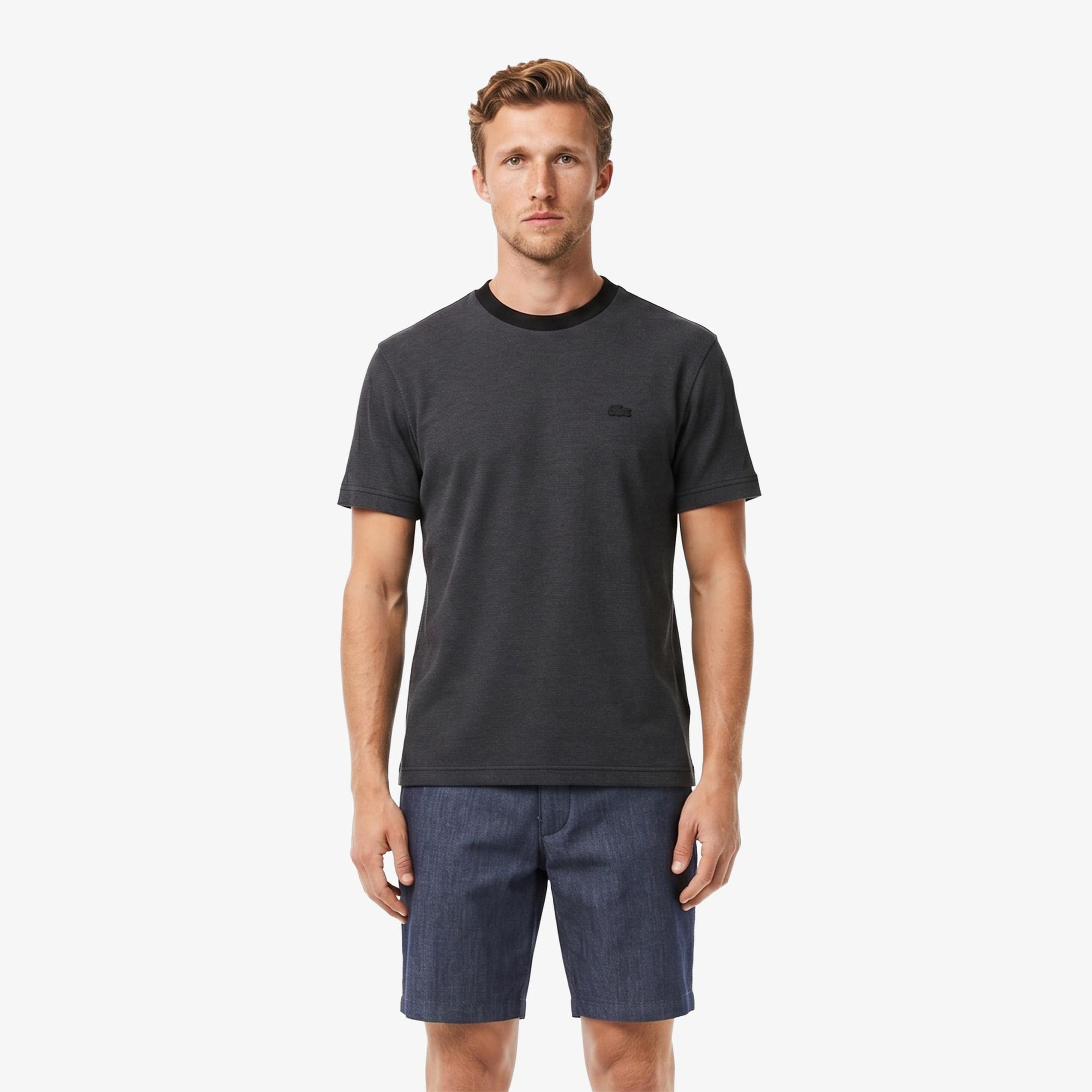 Erkek Relaxed Fit Bisiklet Yaka Siyah T-Shirt