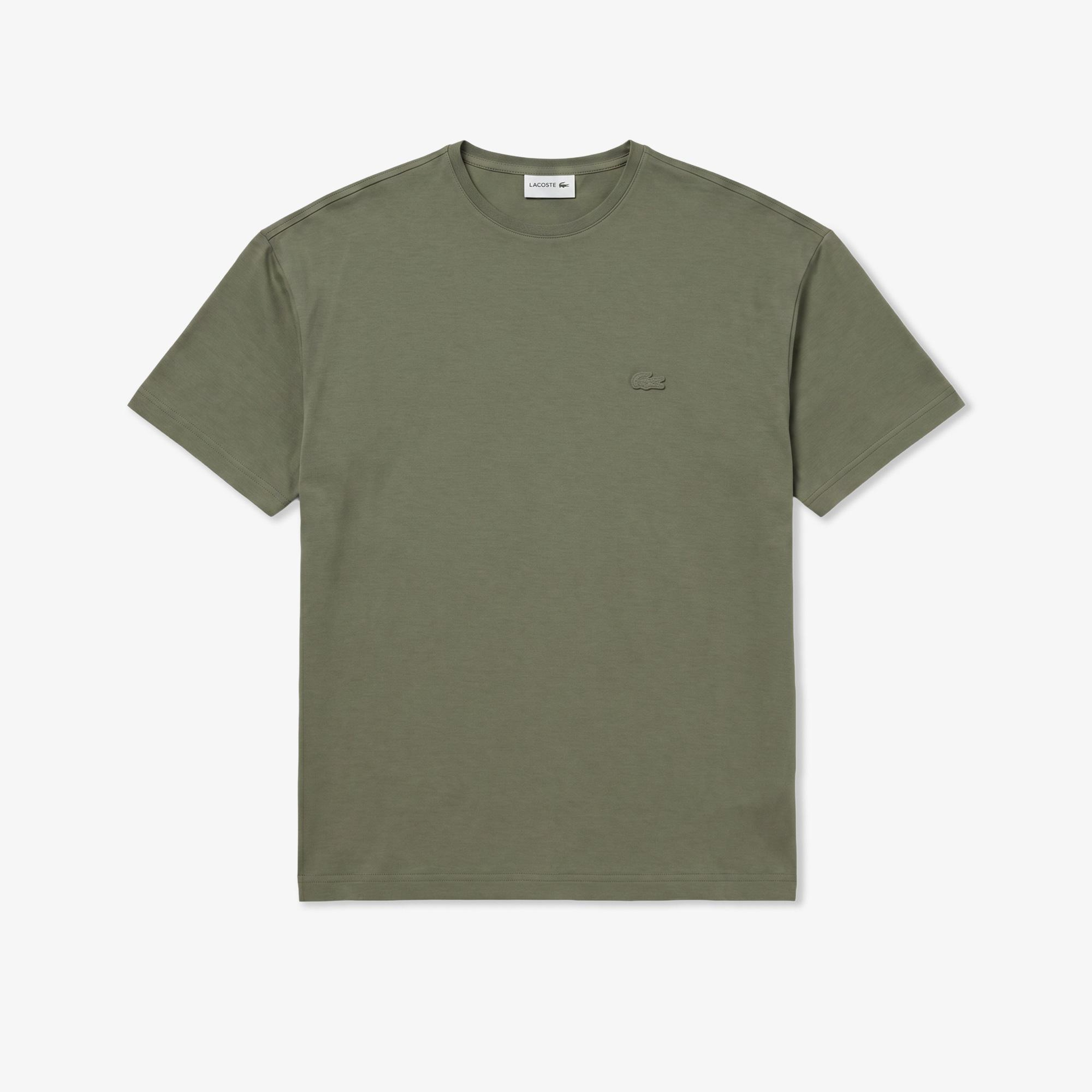 Erkek Regular Fit Bisiklet Yaka Haki T-Shirt
