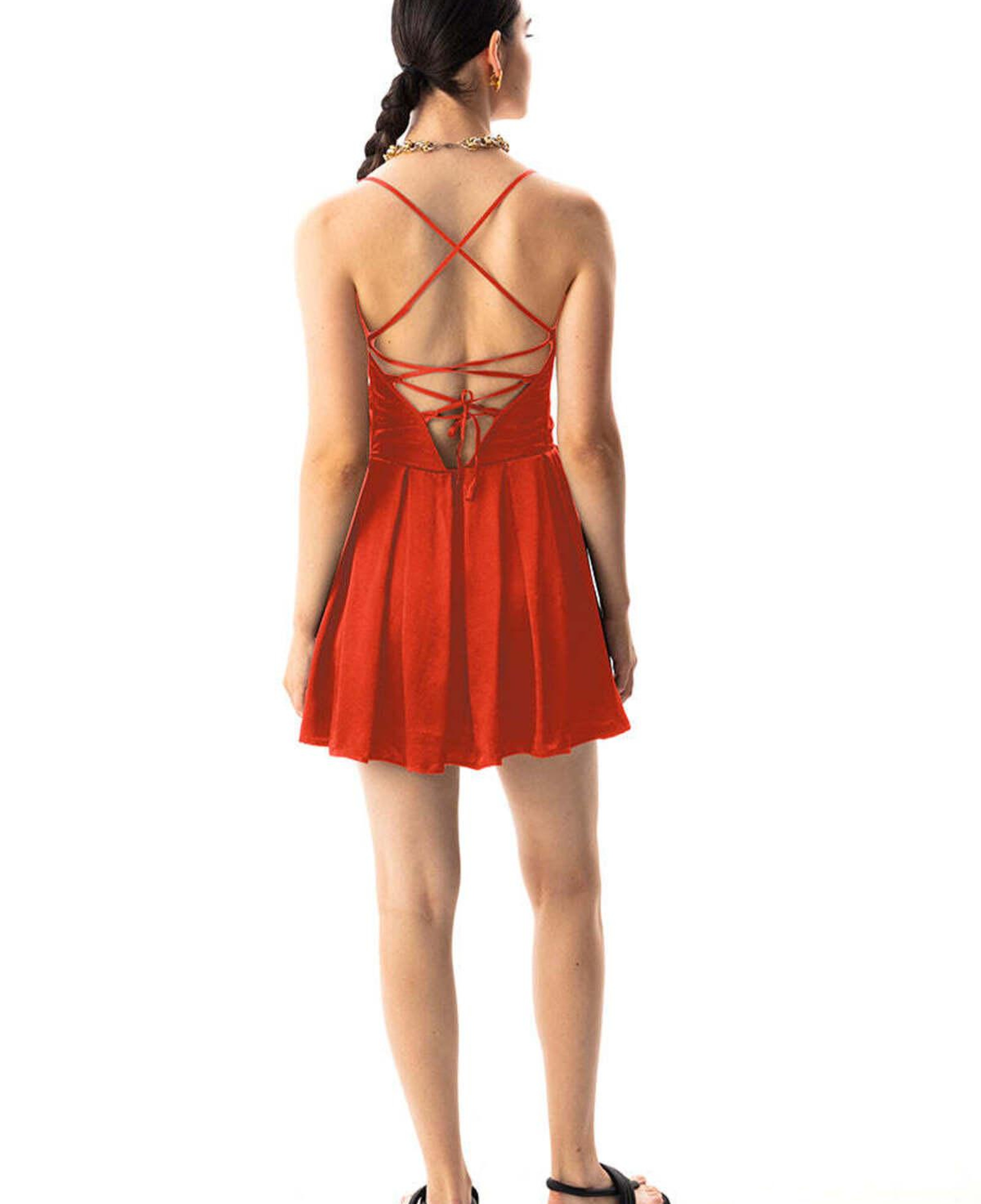 SCARLET MİNİ BÜSTİYER ELBİSE