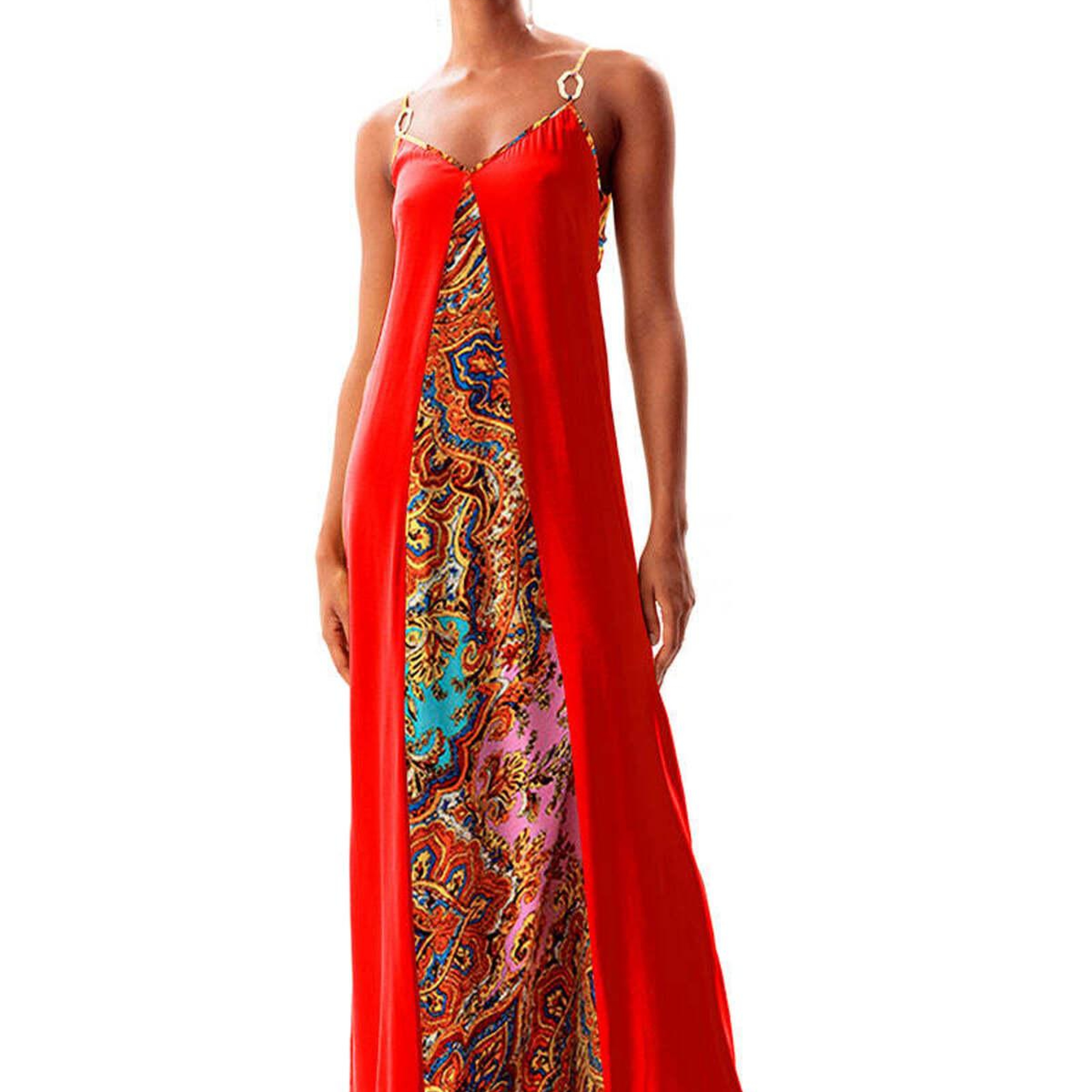 POPPY V-YAKA MAXI ELBİSE