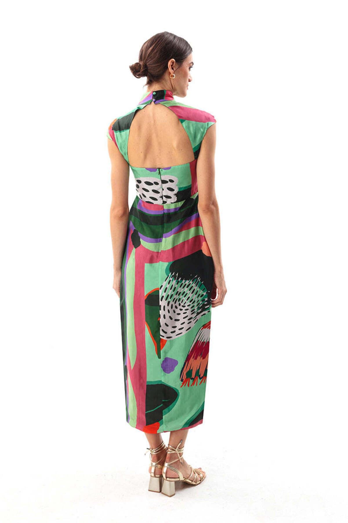 SYLVIA MAXI CHEONGSAM ELBİSE