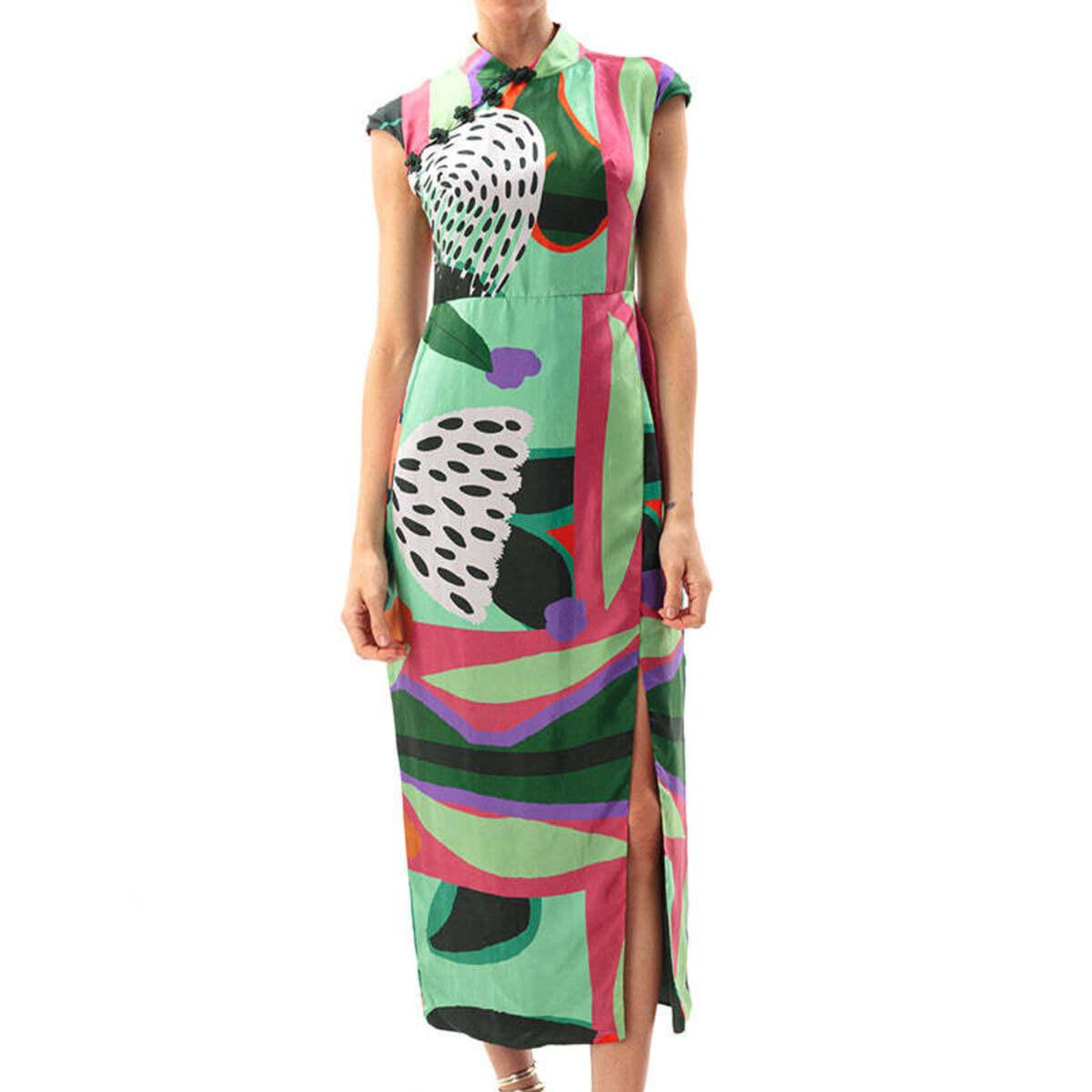 SYLVIA MAXI CHEONGSAM ELBİSE
