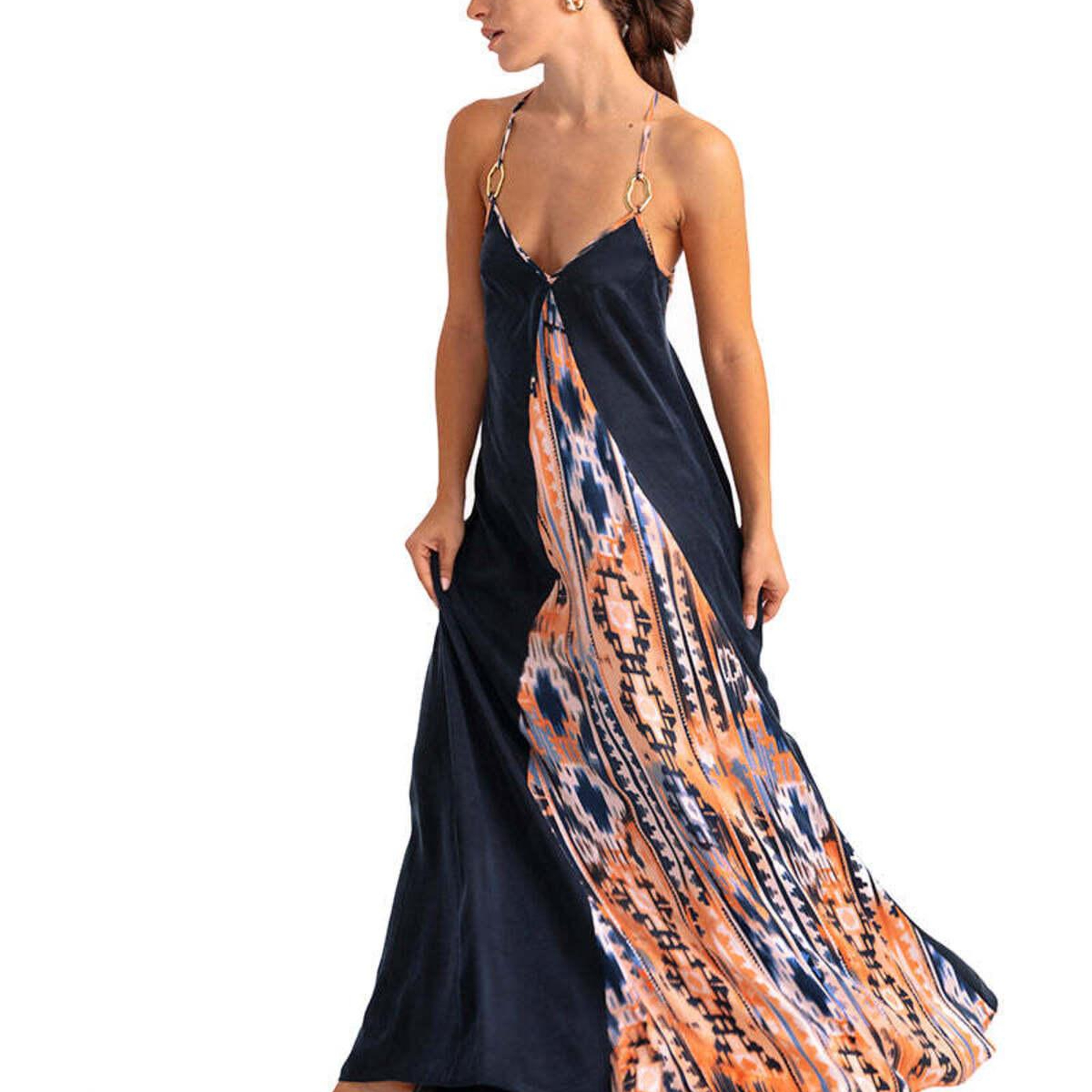 AURA V-YAKA MAXI ELBİSE