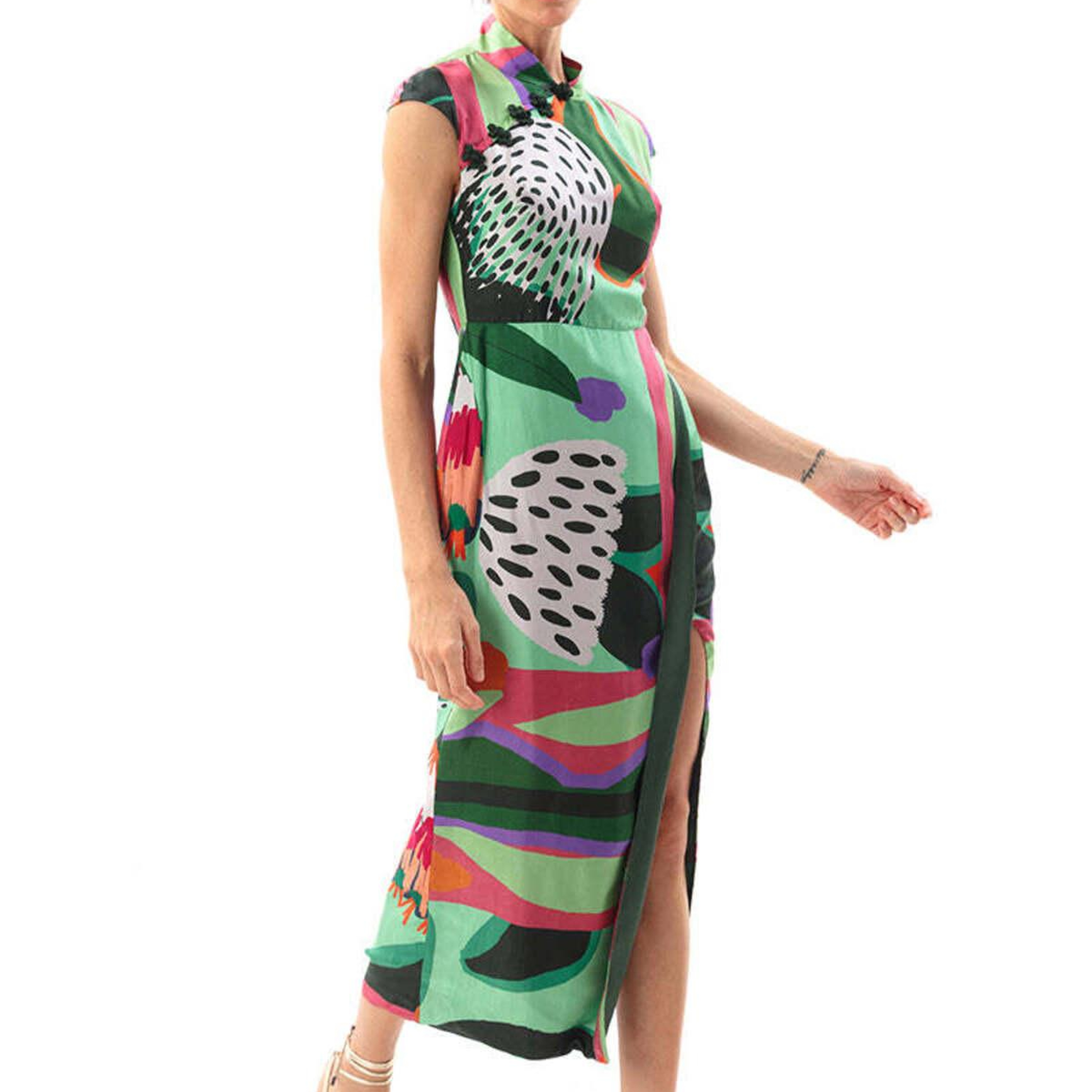 SYLVIA MAXI CHEONGSAM ELBİSE