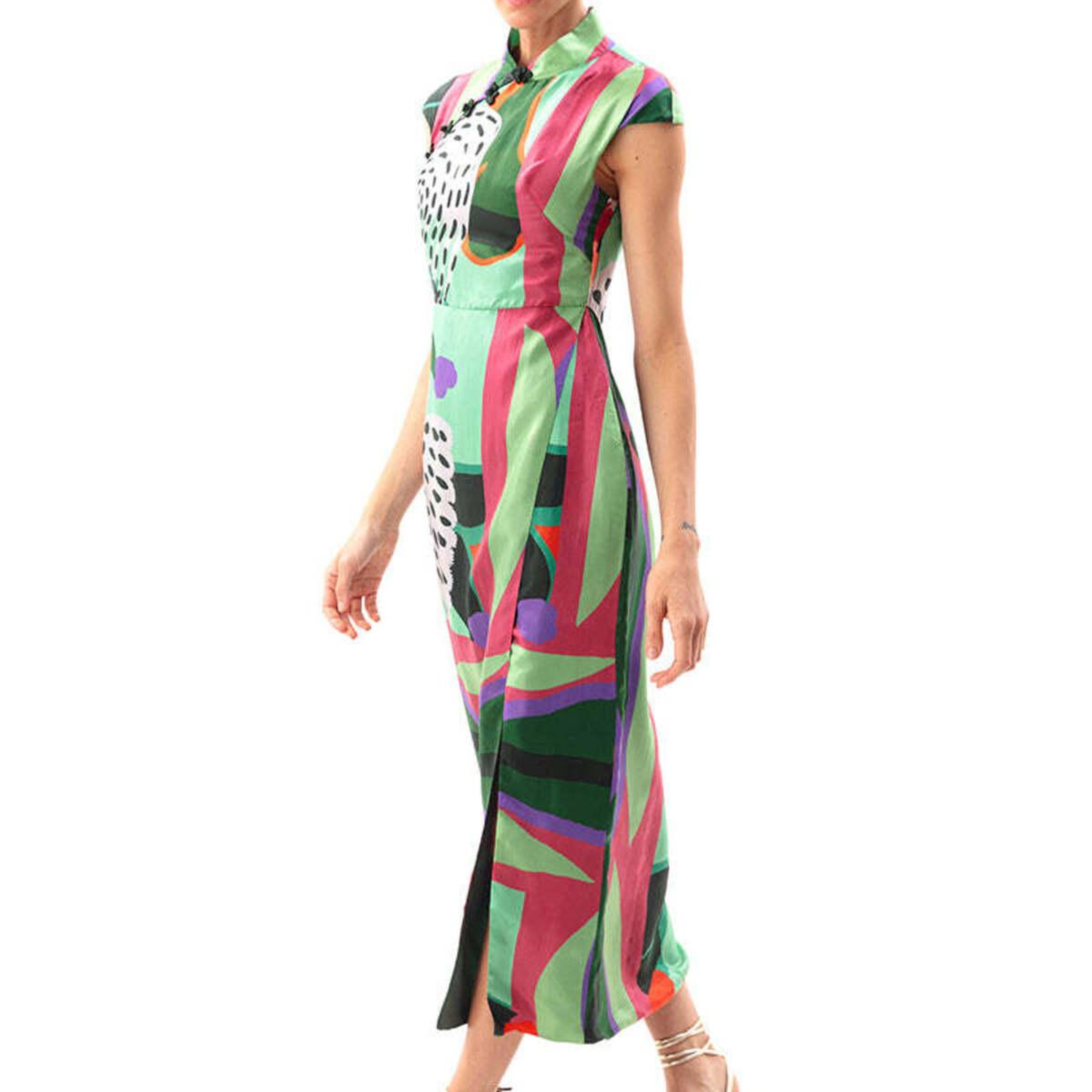SYLVIA MAXI CHEONGSAM ELBİSE